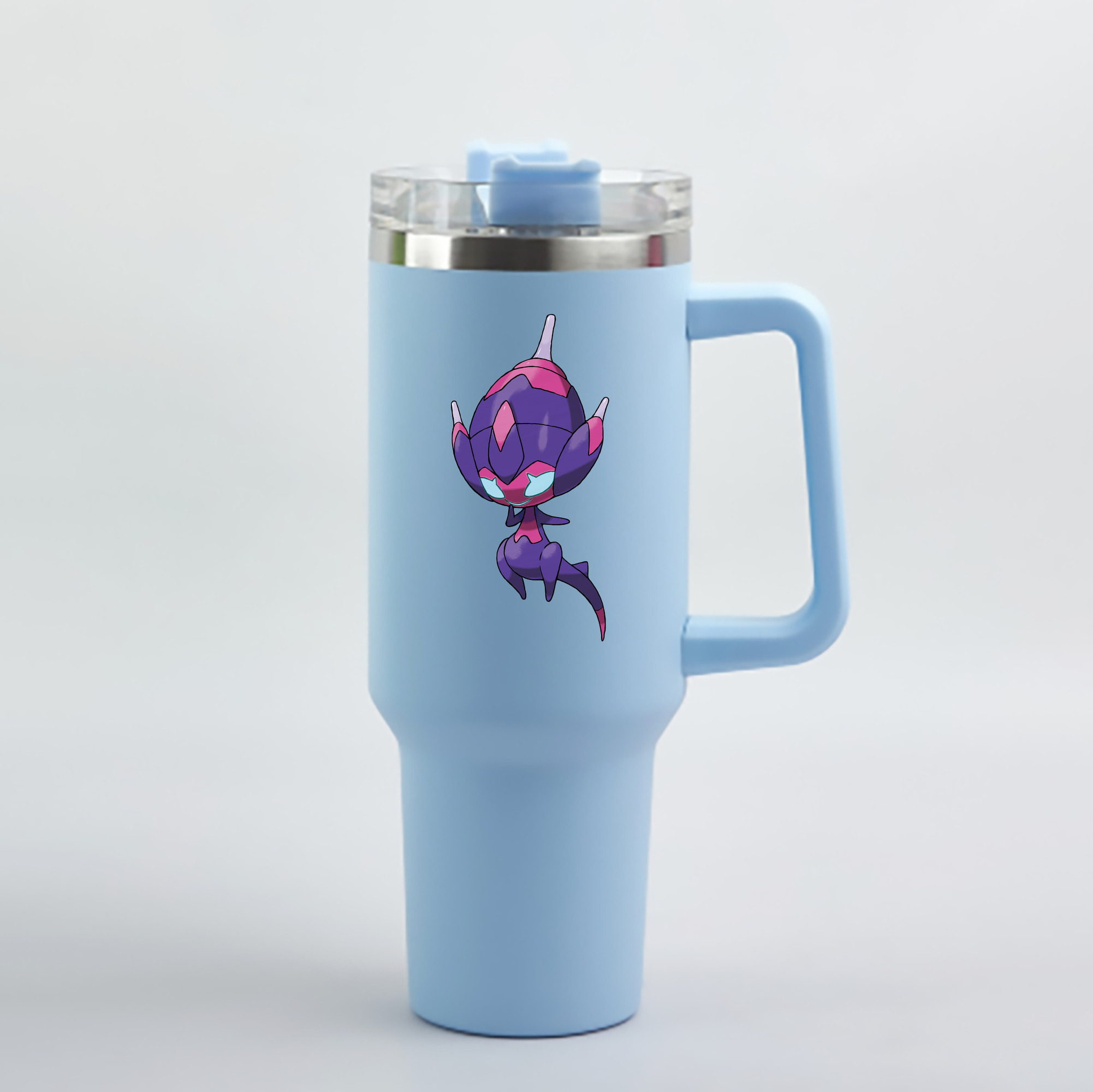 （画像用） ポケットモンスター Pokémon 1200mL車用タンブラー - クリスタルステッカー（プラスチックストロー付き）