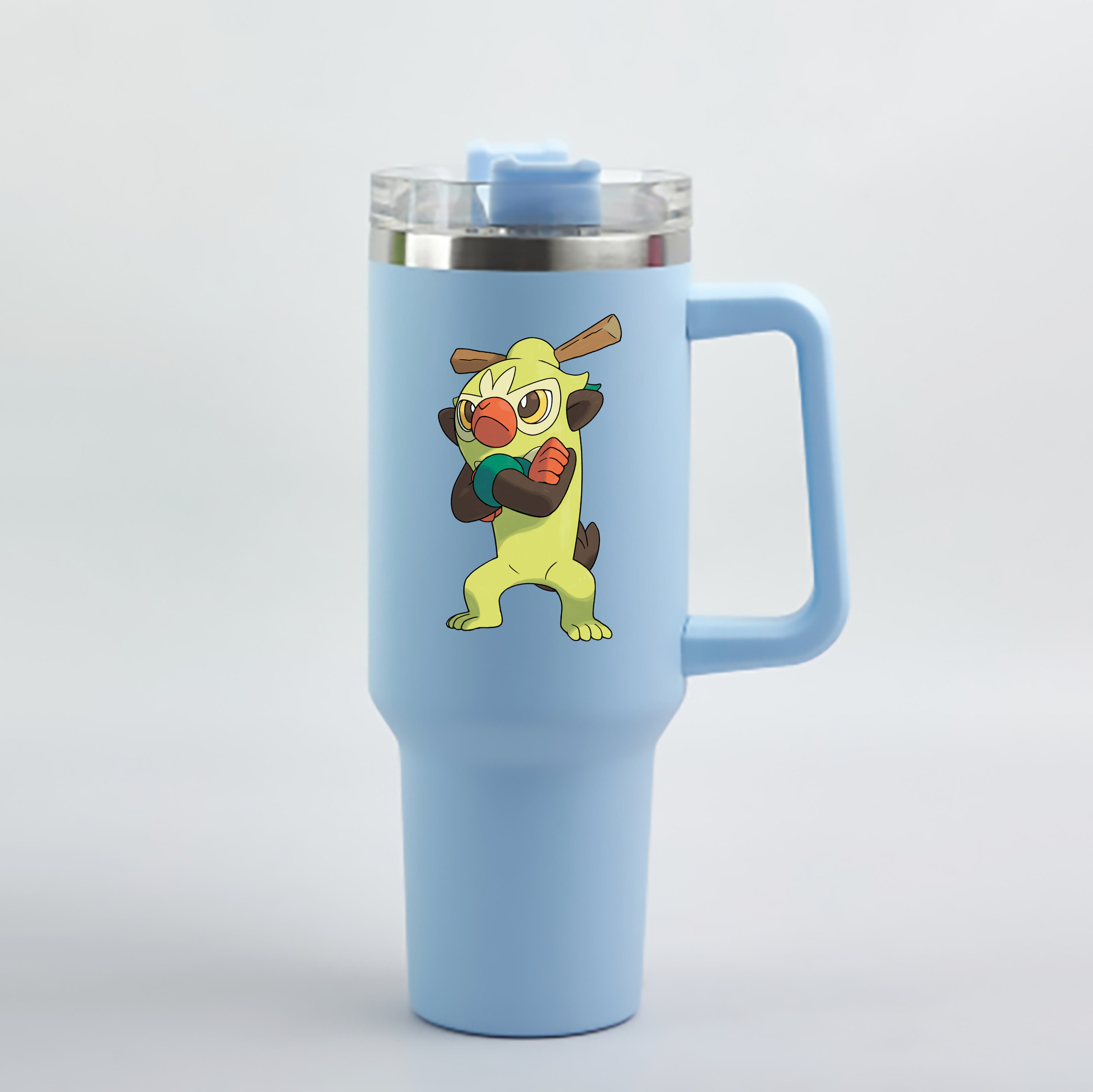 （画像用） ポケットモンスター Pokémon 1200mL車用タンブラー - クリスタルステッカー（プラスチックストロー付き）