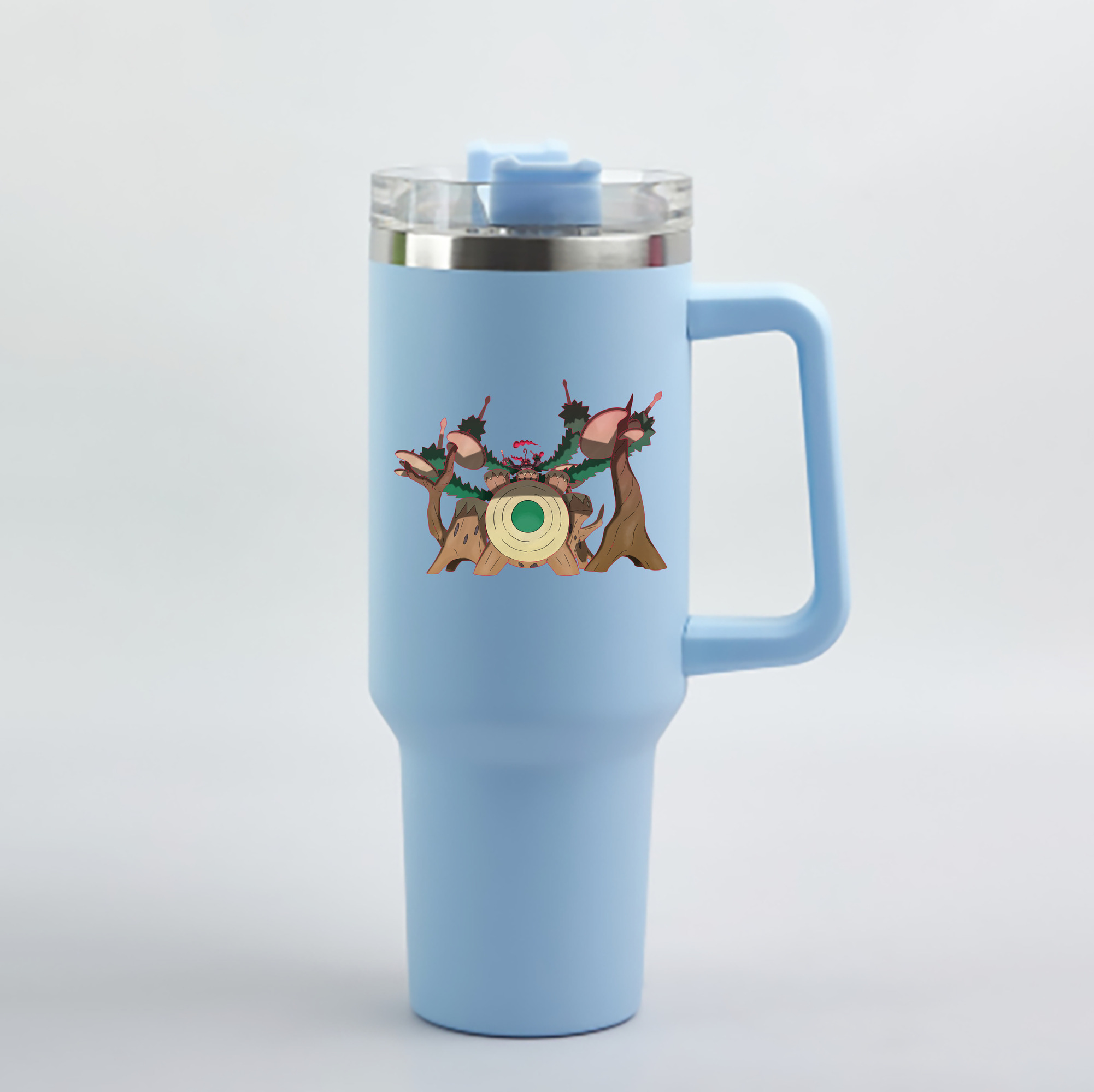 （画像用） ポケットモンスター Pokémon 1200mL車用タンブラー - クリスタルステッカー（プラスチックストロー付き）
