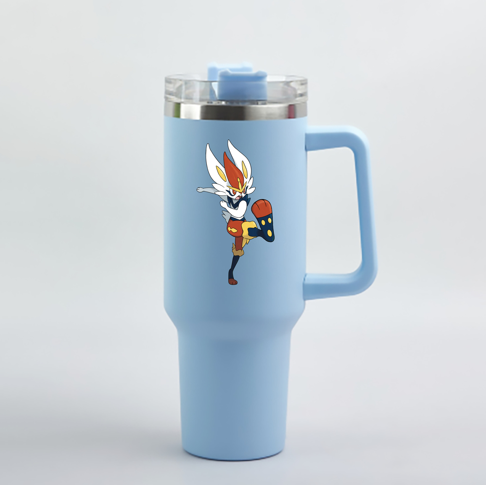（画像用） ポケットモンスター Pokémon 1200mL車用タンブラー - クリスタルステッカー（プラスチックストロー付き）
