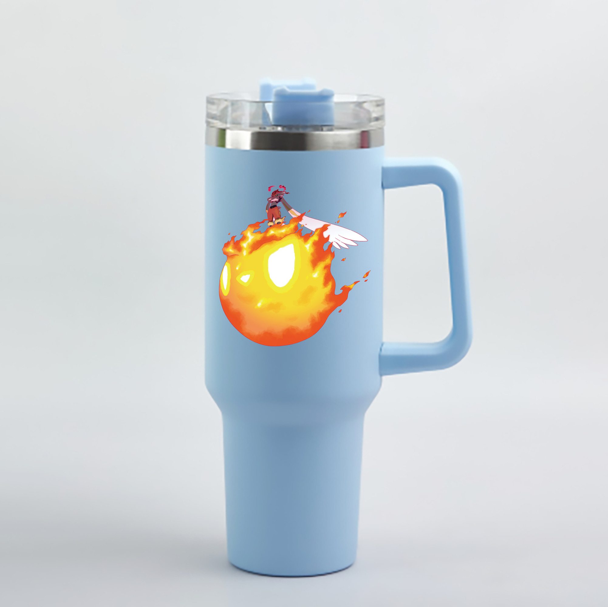 （画像用） ポケットモンスター Pokémon 1200mL車用タンブラー - クリスタルステッカー（プラスチックストロー付き）
