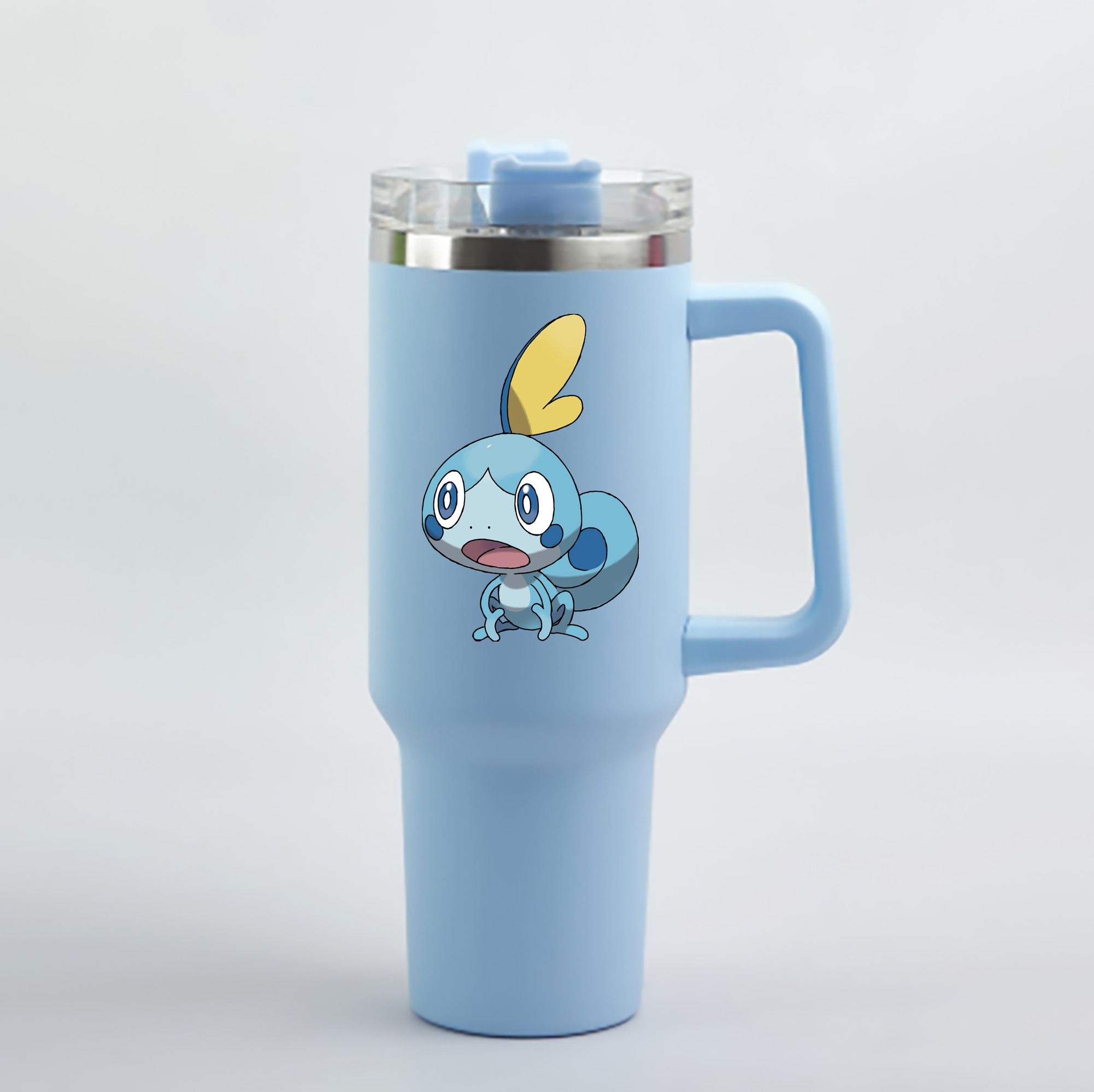 （画像用） ポケットモンスター Pokémon 1200mL車用タンブラー - クリスタルステッカー（プラスチックストロー付き）