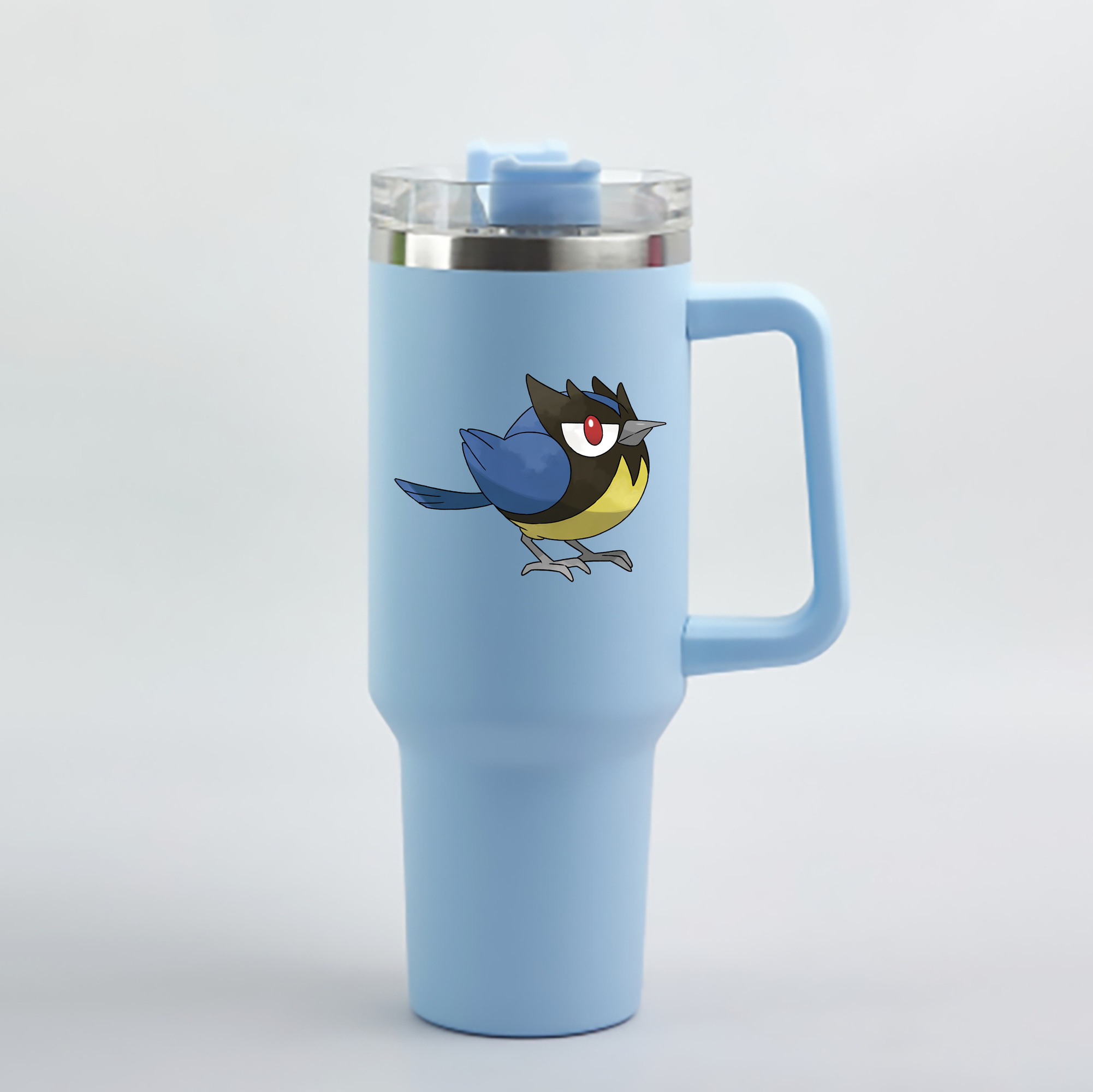 （画像用） ポケットモンスター Pokémon 1200mL車用タンブラー - クリスタルステッカー（プラスチックストロー付き）