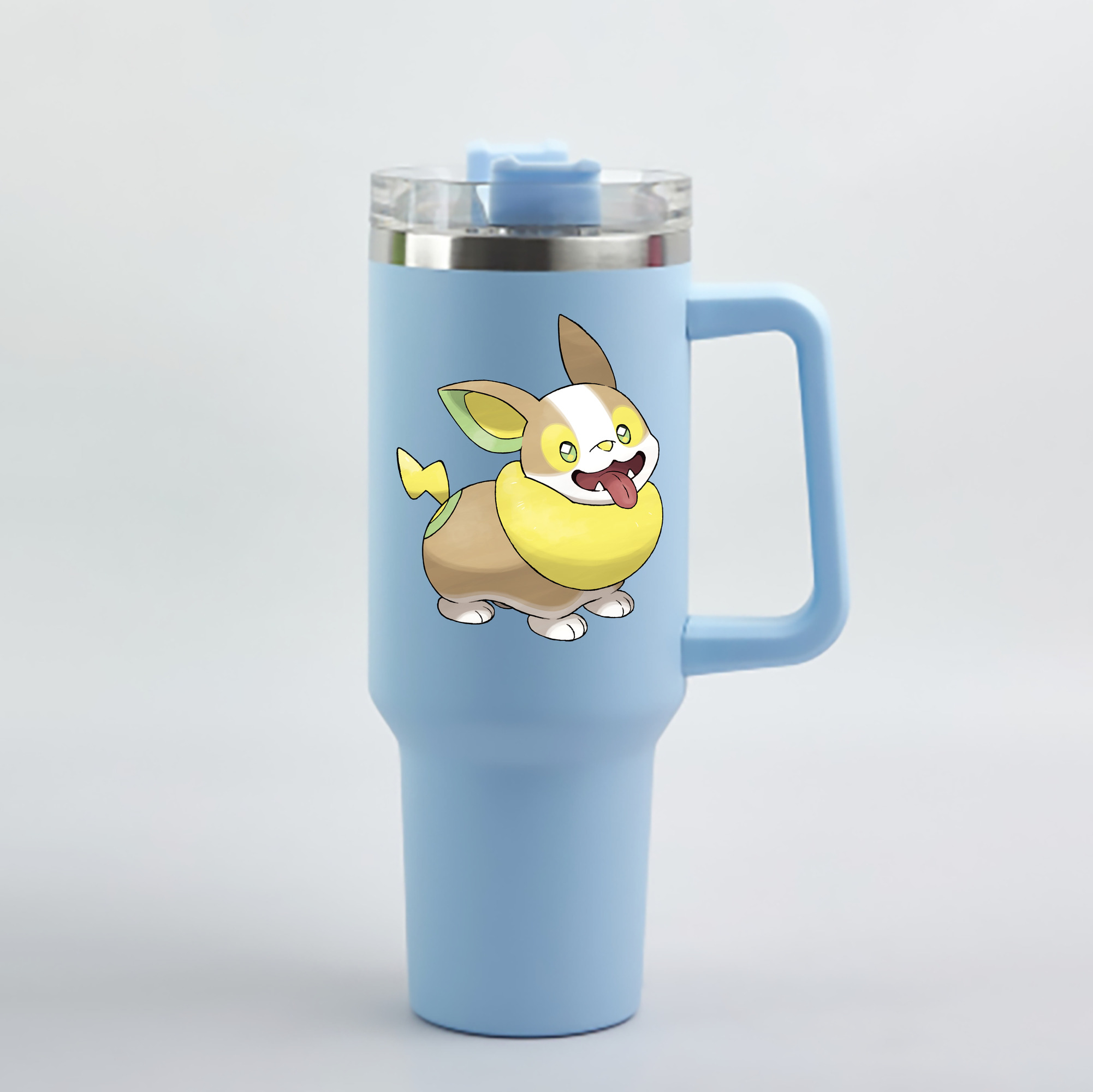 （画像用） ポケットモンスター Pokémon 1200mL車用タンブラー - クリスタルステッカー（プラスチックストロー付き）