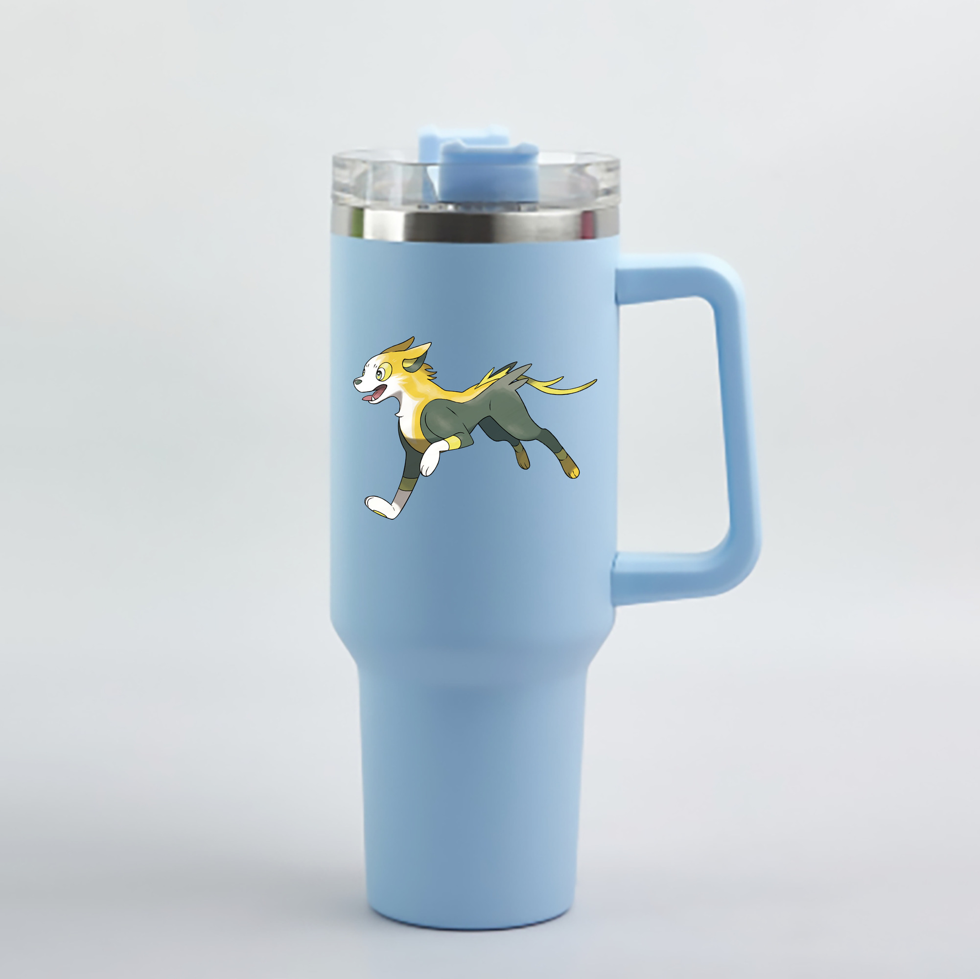 （画像用） ポケットモンスター Pokémon 1200mL車用タンブラー - クリスタルステッカー（プラスチックストロー付き）