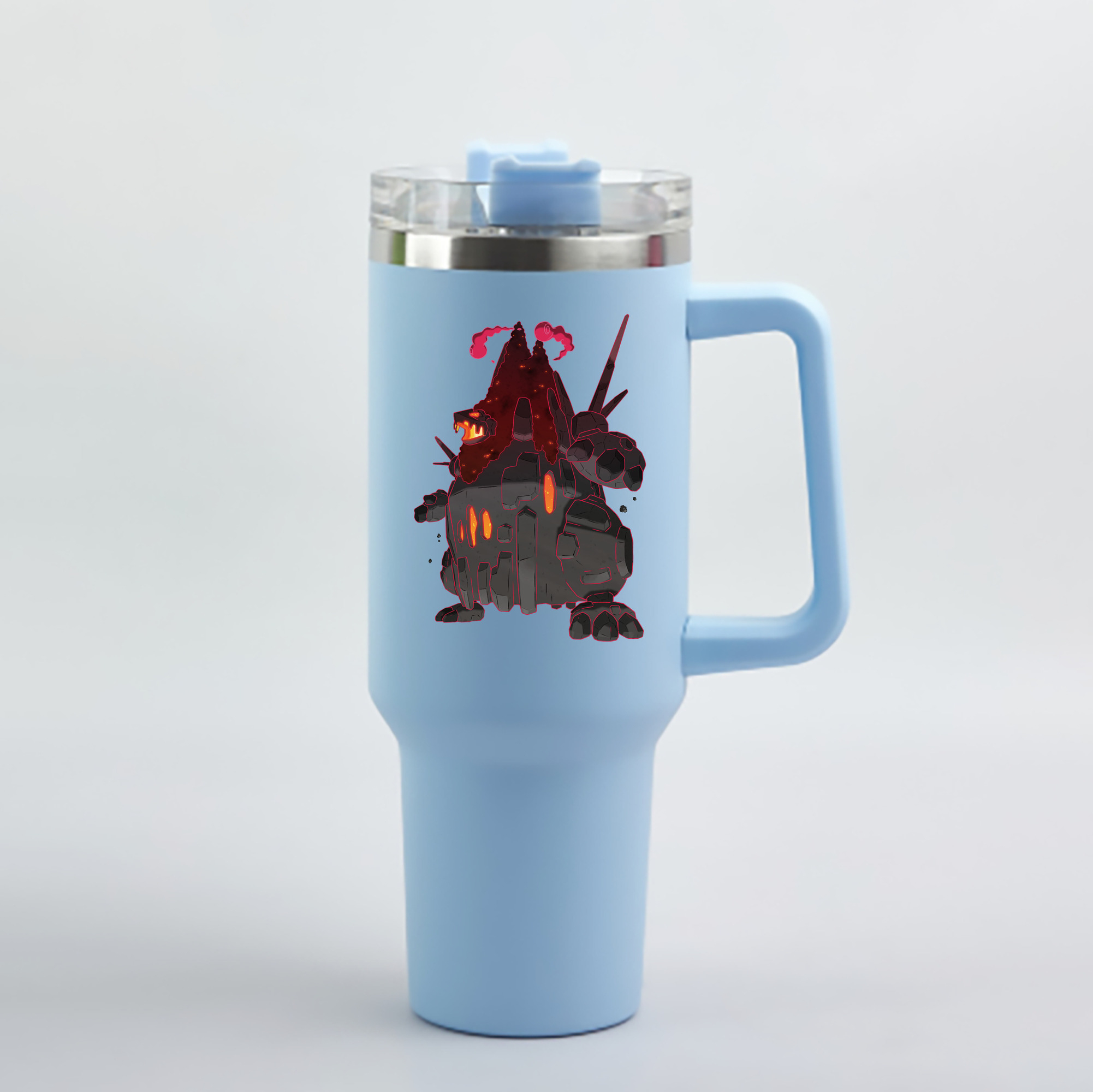 （画像用） ポケットモンスター Pokémon 1200mL車用タンブラー - クリスタルステッカー（プラスチックストロー付き）