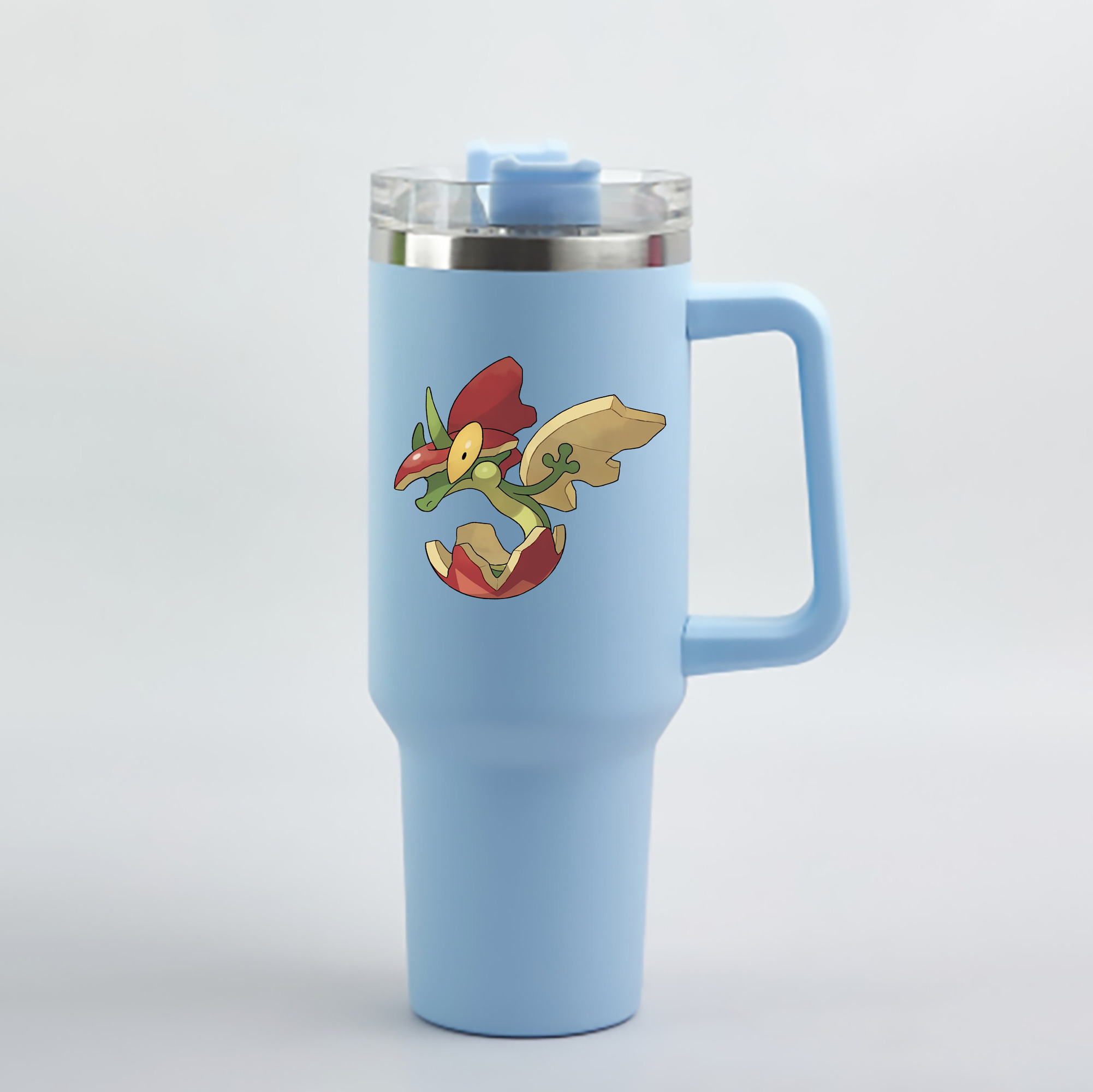 （画像用） ポケットモンスター Pokémon 1200mL車用タンブラー - クリスタルステッカー（プラスチックストロー付き）