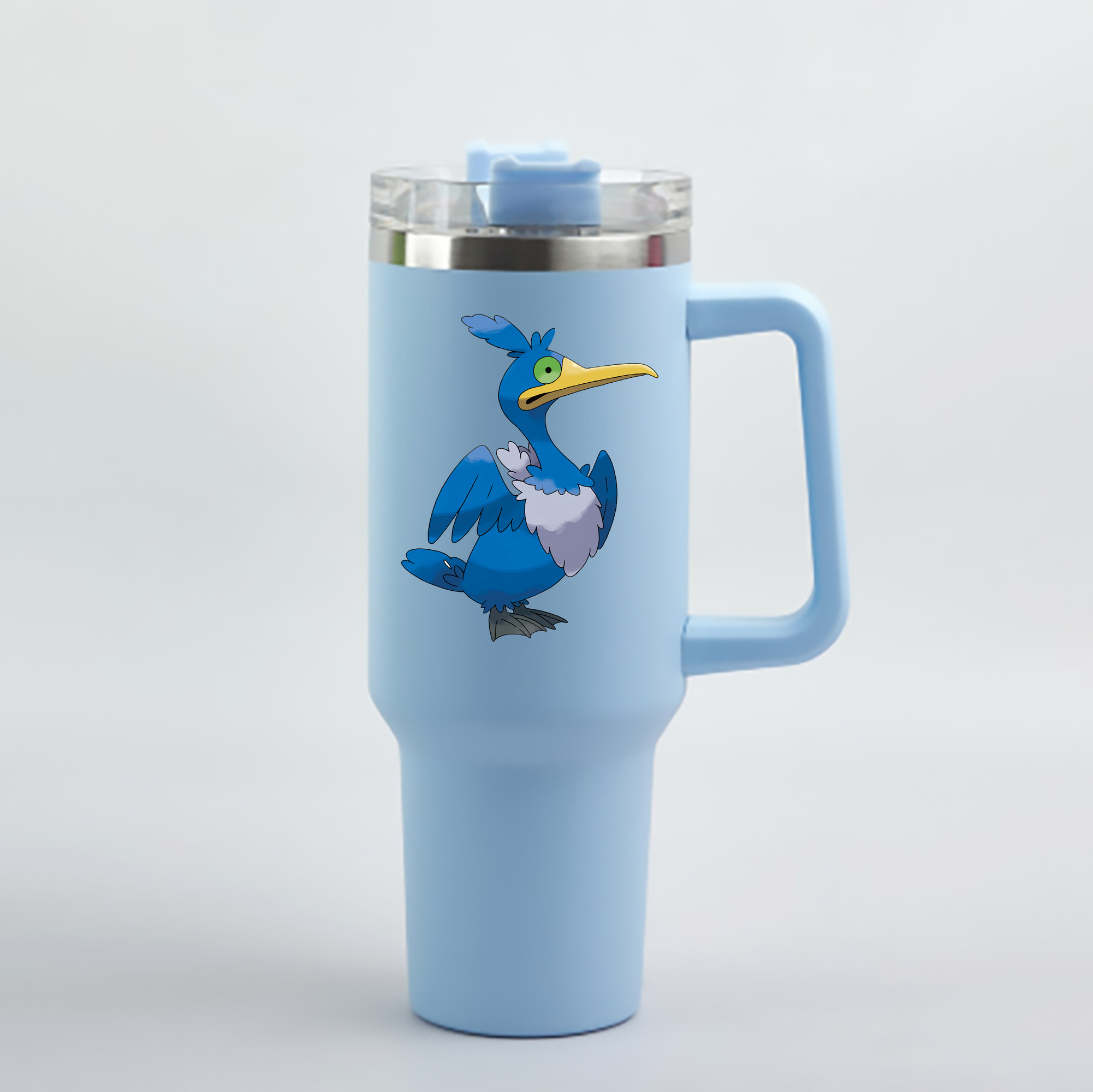 （画像用） ポケットモンスター Pokémon 1200mL車用タンブラー - クリスタルステッカー（プラスチックストロー付き）
