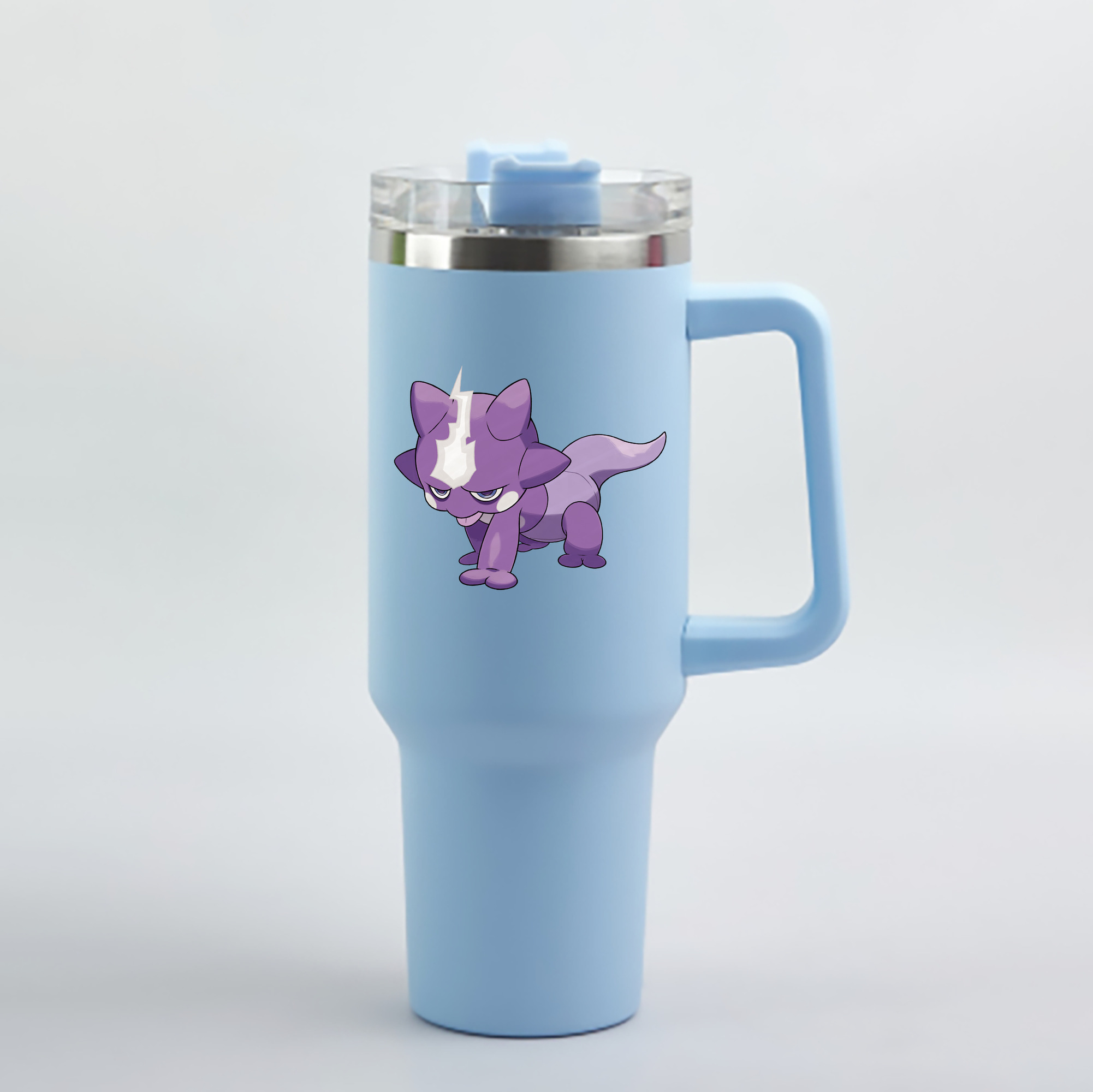 （画像用） ポケットモンスター Pokémon 1200mL車用タンブラー - クリスタルステッカー（プラスチックストロー付き）