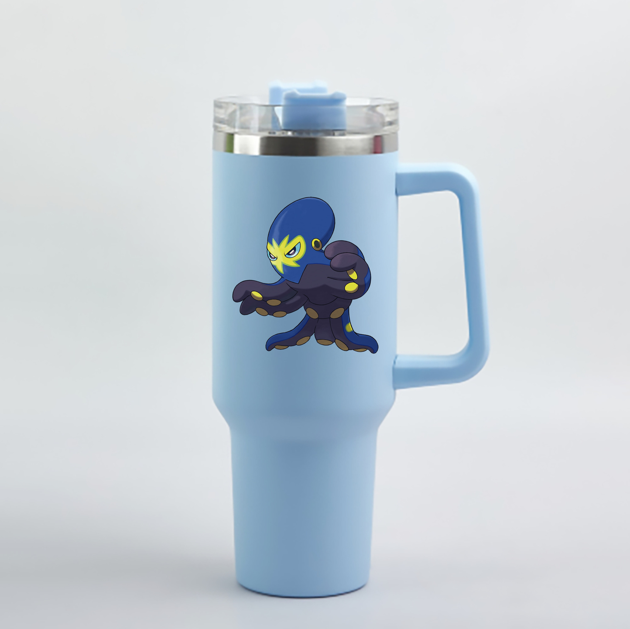 （画像用） ポケットモンスター Pokémon 1200mL車用タンブラー - クリスタルステッカー（プラスチックストロー付き）
