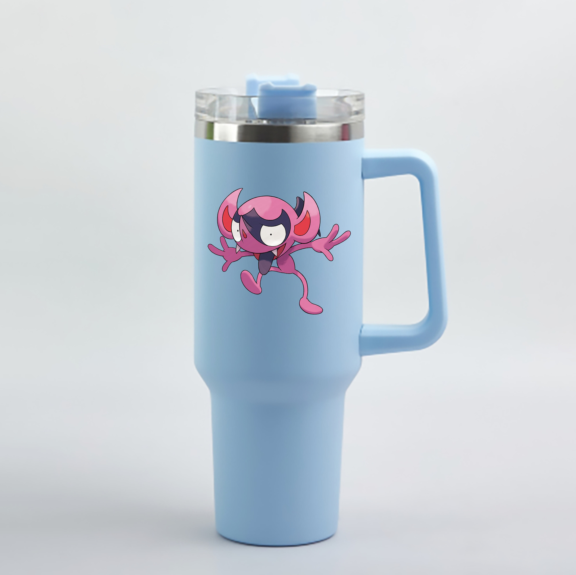 （画像用） ポケットモンスター Pokémon 1200mL車用タンブラー - クリスタルステッカー（プラスチックストロー付き）