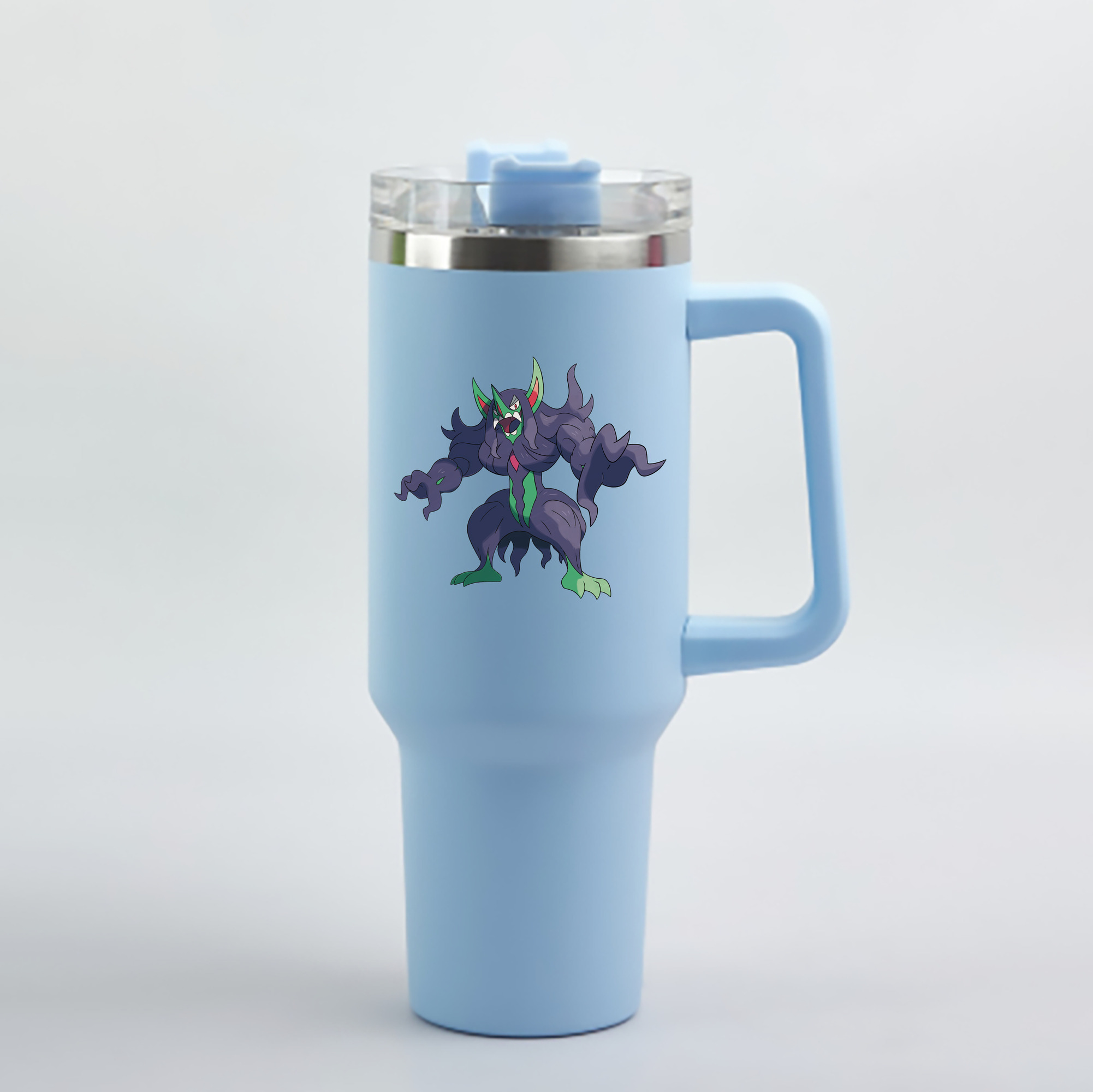 （画像用） ポケットモンスター Pokémon 1200mL車用タンブラー - クリスタルステッカー（プラスチックストロー付き）
