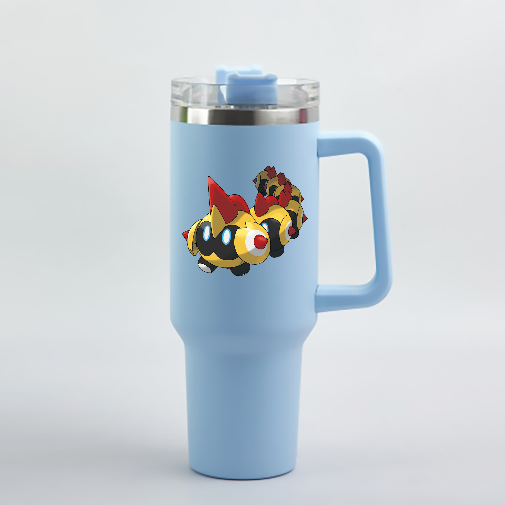 （画像用） ポケットモンスター Pokémon 1200mL車用タンブラー - クリスタルステッカー（プラスチックストロー付き）