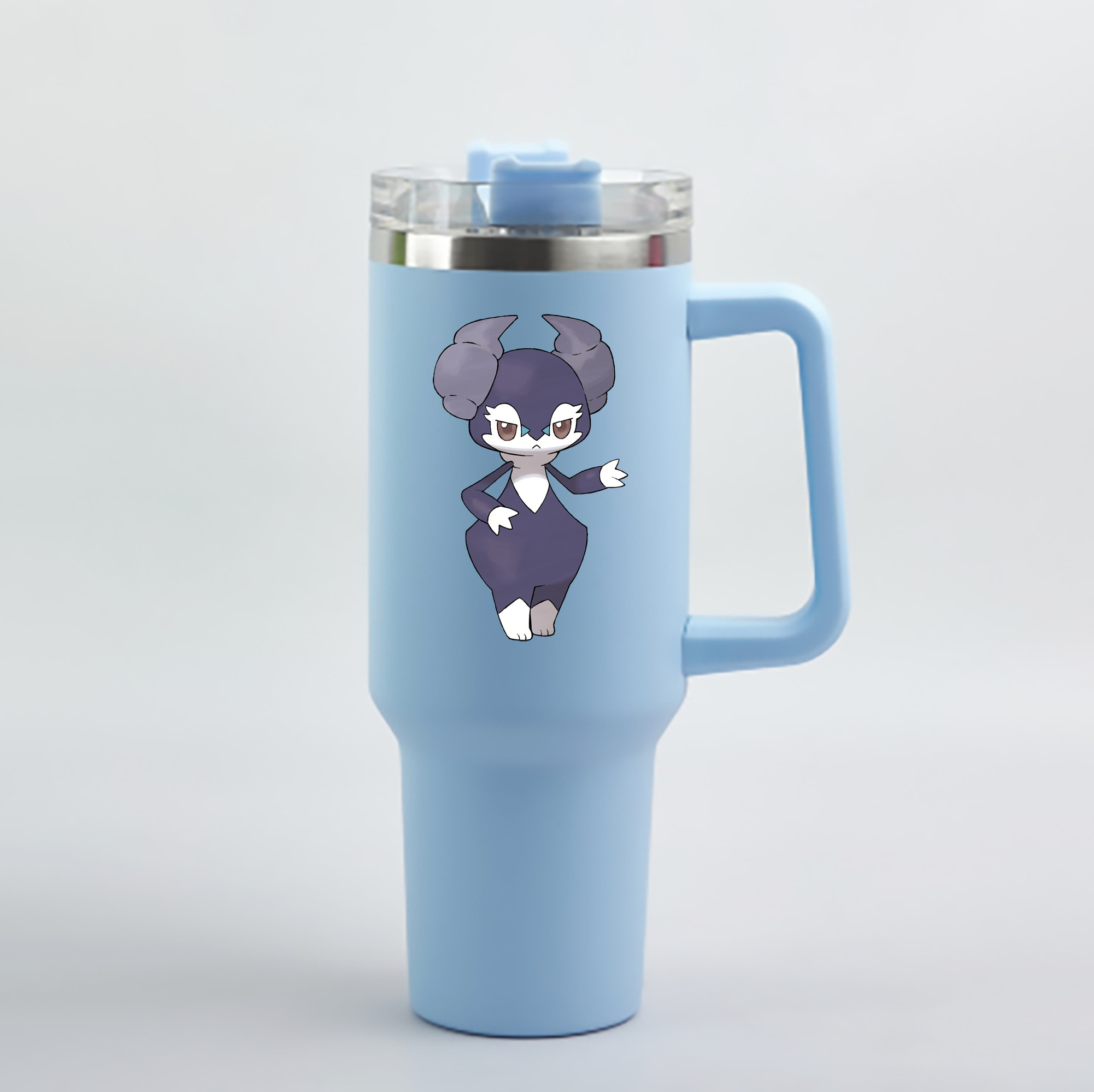 （画像用） ポケットモンスター Pokémon 1200mL車用タンブラー - クリスタルステッカー（プラスチックストロー付き）