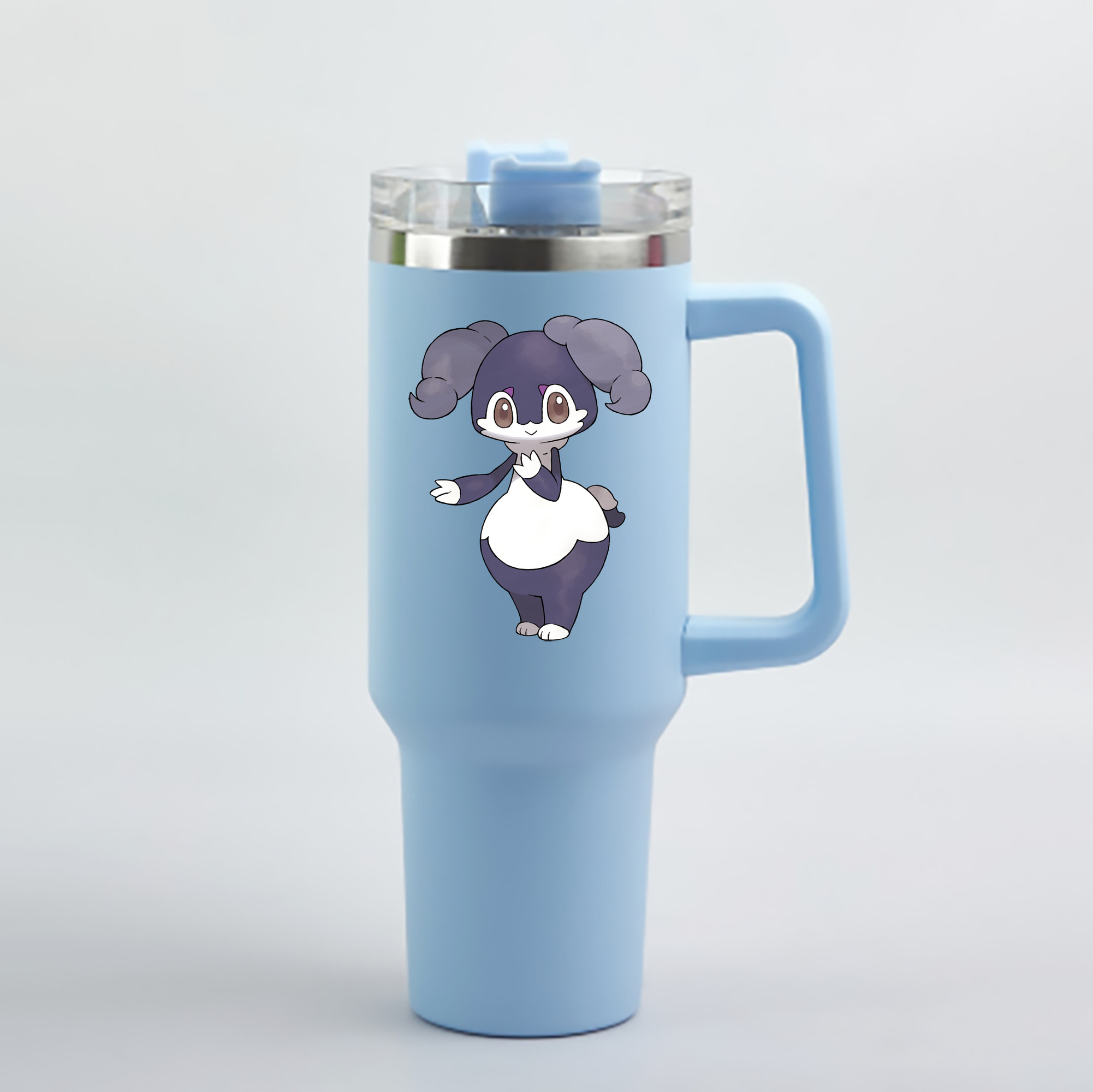 （画像用） ポケットモンスター Pokémon 1200mL車用タンブラー - クリスタルステッカー（プラスチックストロー付き）