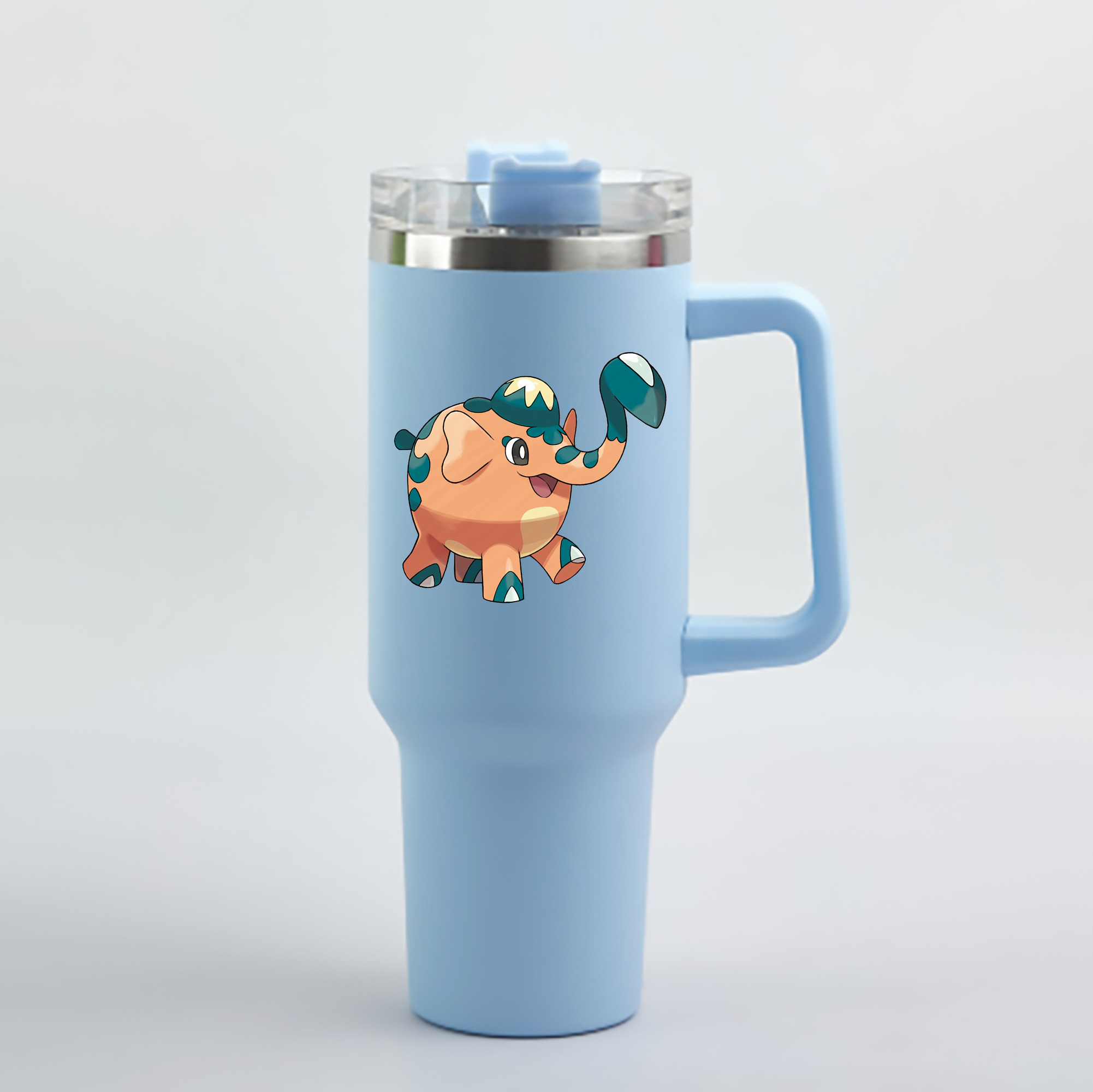 （画像用） ポケットモンスター Pokémon 1200mL車用タンブラー - クリスタルステッカー（プラスチックストロー付き）