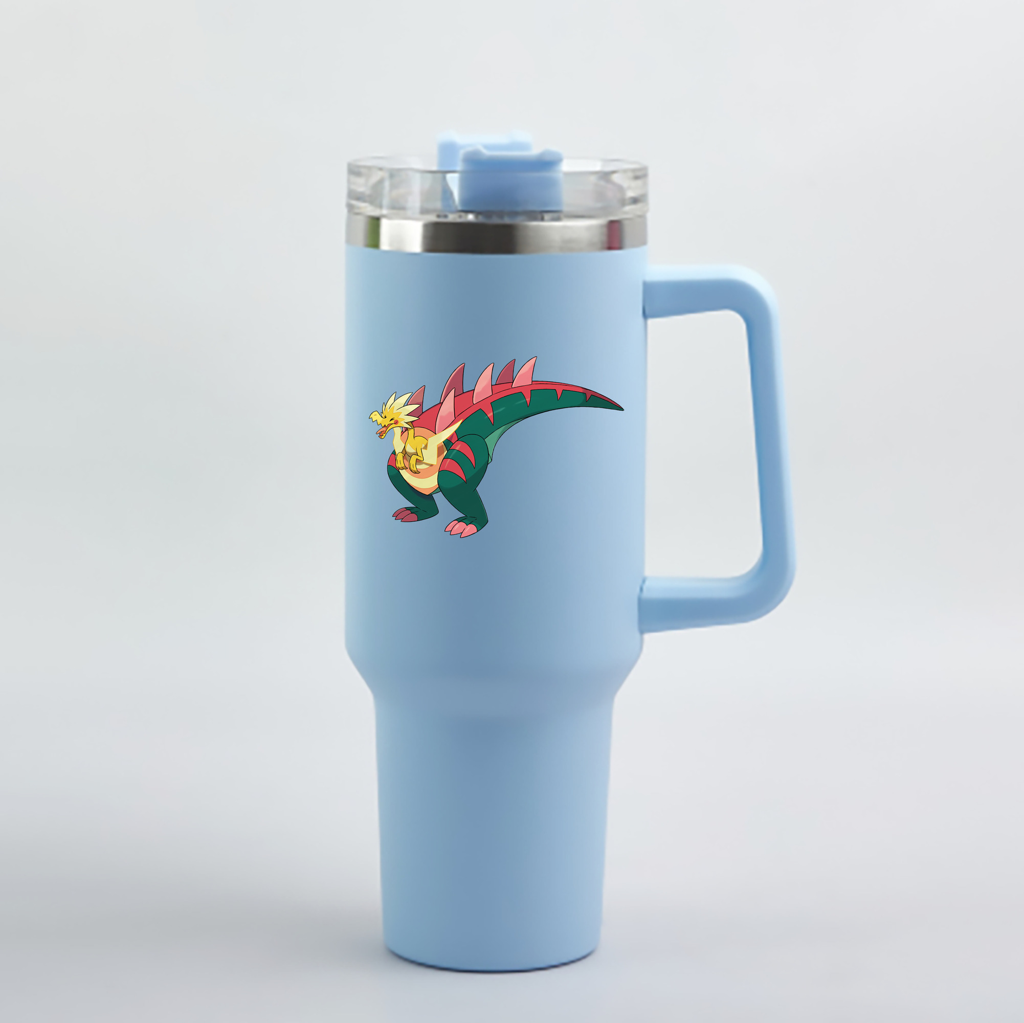 （画像用） ポケットモンスター Pokémon 1200mL車用タンブラー - クリスタルステッカー（プラスチックストロー付き）