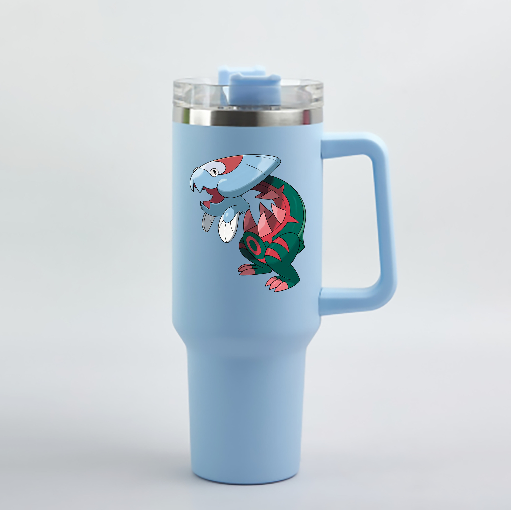 （画像用） ポケットモンスター Pokémon 1200mL車用タンブラー - クリスタルステッカー（プラスチックストロー付き）