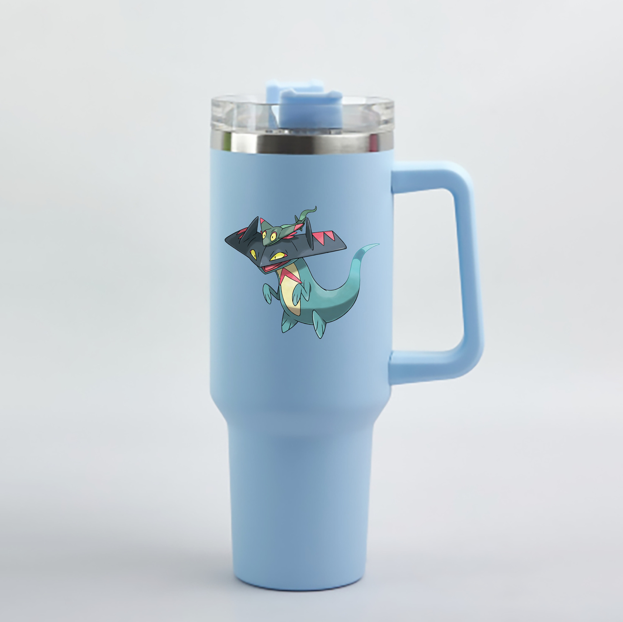 （画像用） ポケットモンスター Pokémon 1200mL車用タンブラー - クリスタルステッカー（プラスチックストロー付き）