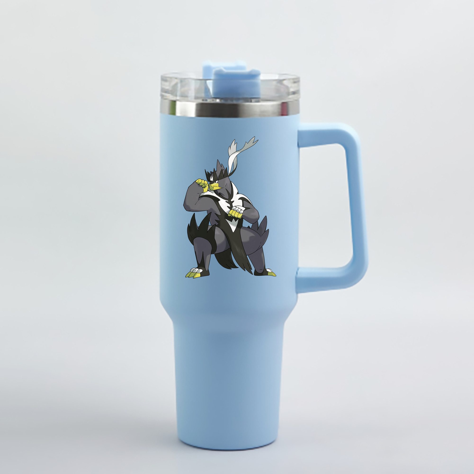 （画像用） ポケットモンスター Pokémon 1200mL車用タンブラー - クリスタルステッカー（プラスチックストロー付き）