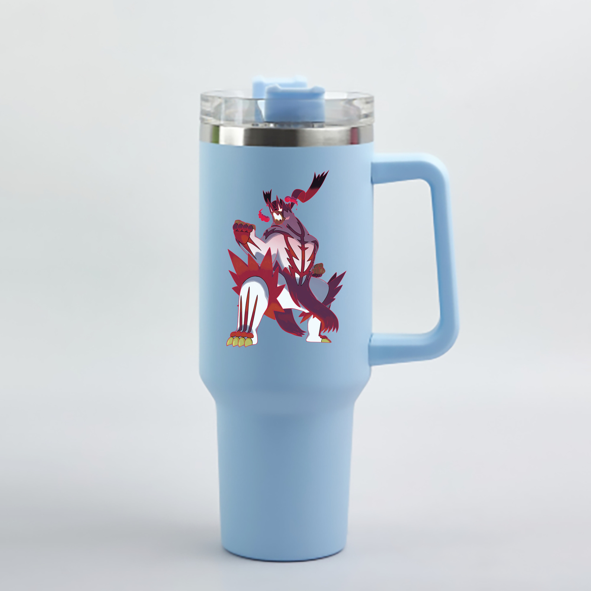 （画像用） ポケットモンスター Pokémon 1200mL車用タンブラー - クリスタルステッカー（プラスチックストロー付き）