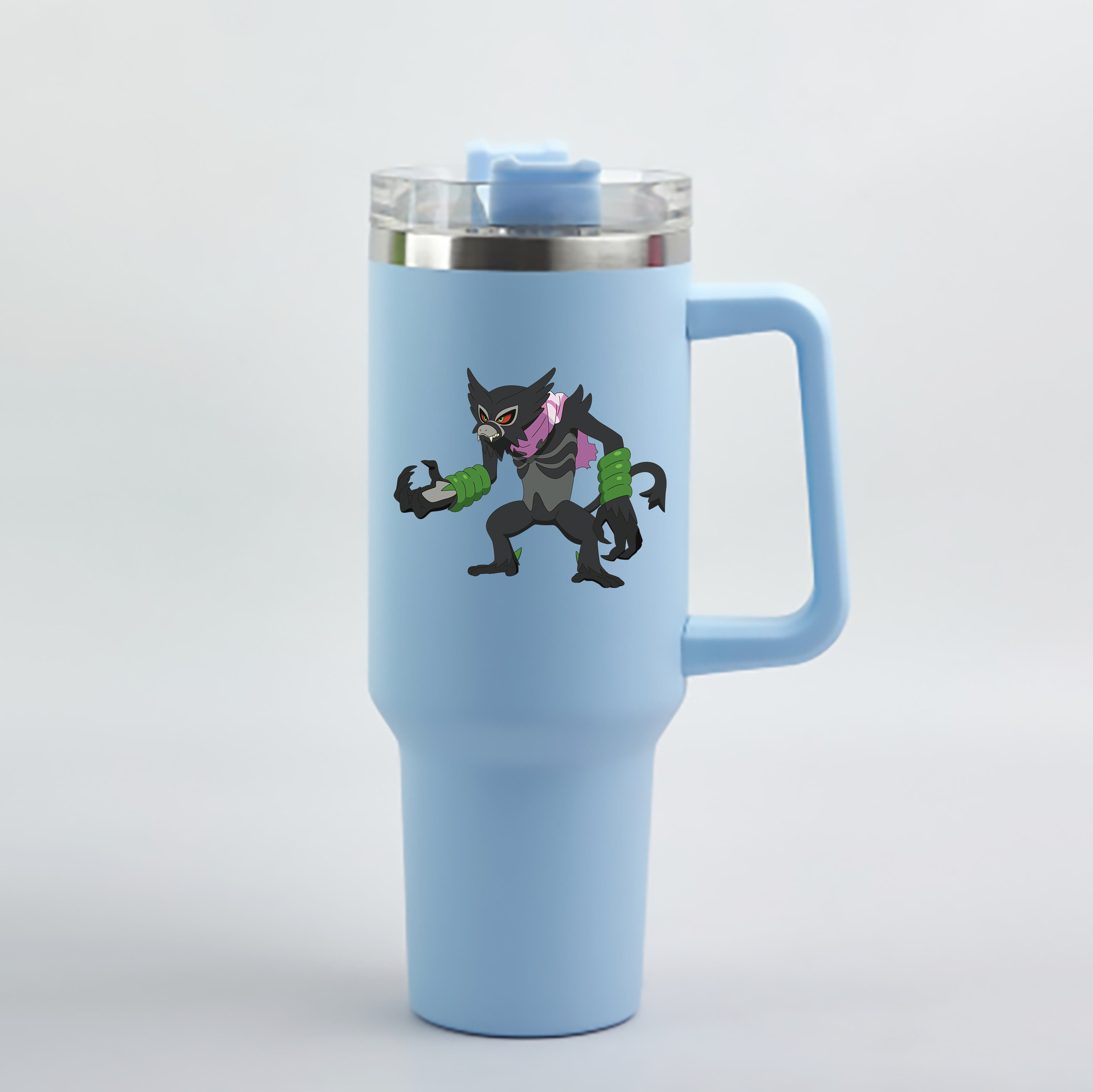 （画像用） ポケットモンスター Pokémon 1200mL車用タンブラー - クリスタルステッカー（プラスチックストロー付き）