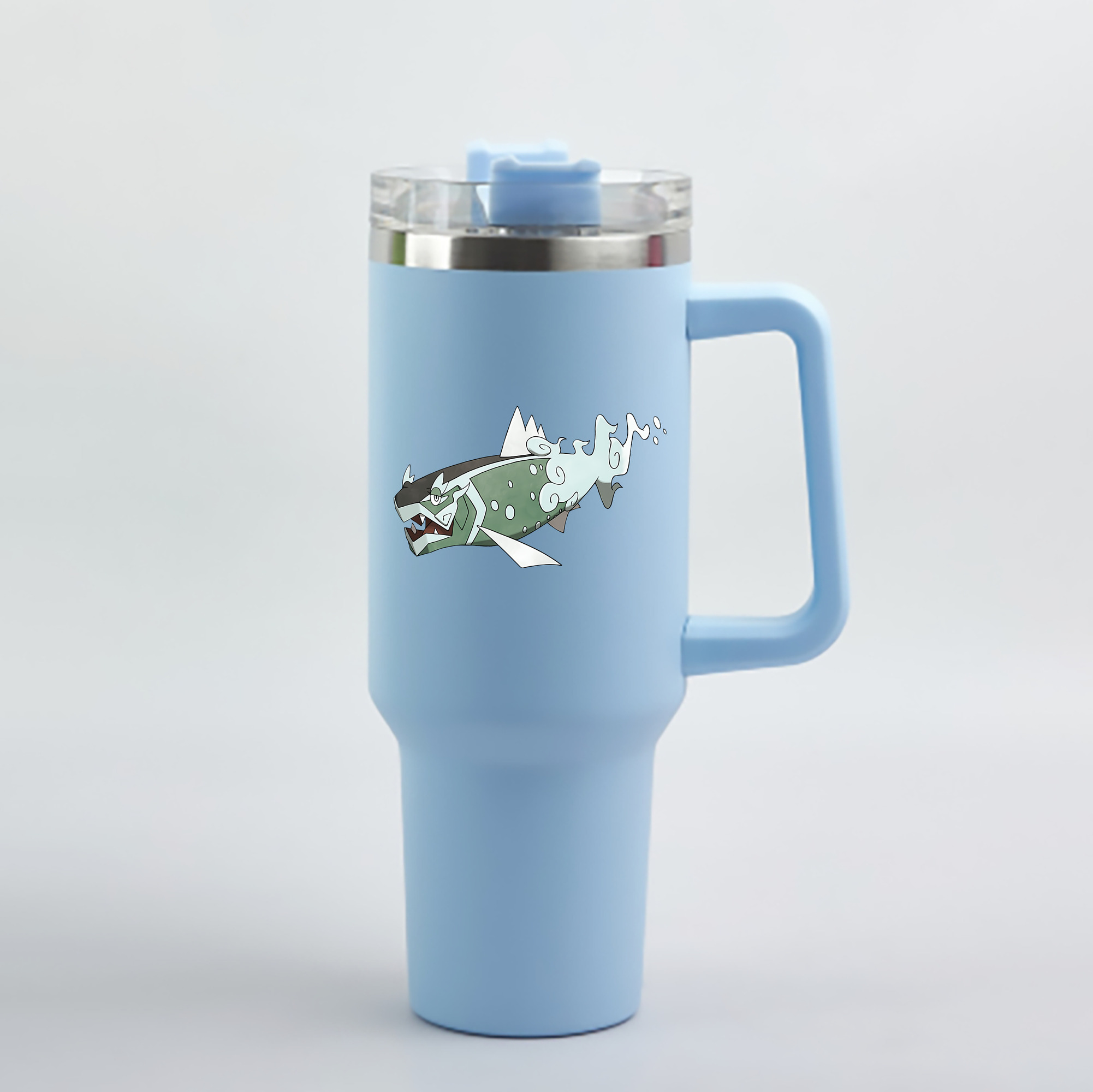 （画像用） ポケットモンスター Pokémon 1200mL車用タンブラー - クリスタルステッカー（プラスチックストロー付き）