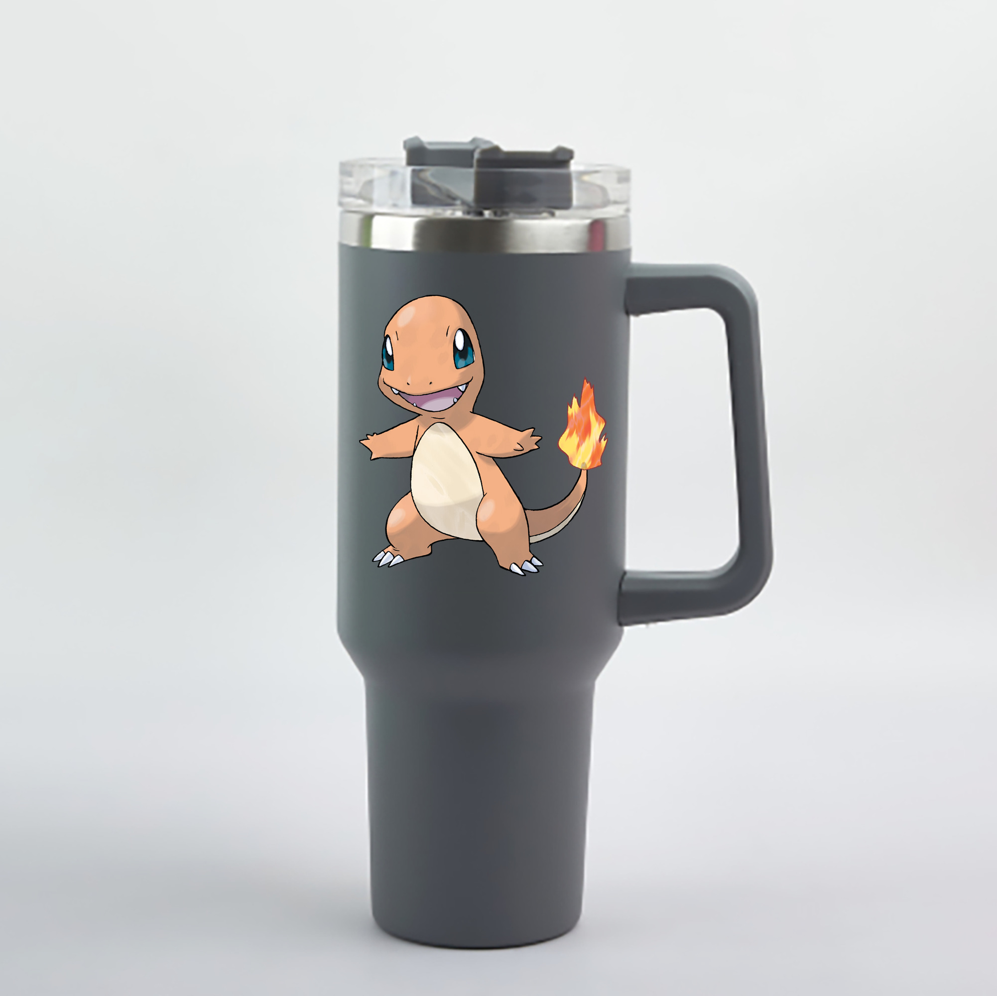 （画像用） ポケットモンスター Pokémon 1200mL車用タンブラー - クリスタルステッカー（プラスチックストロー付き）