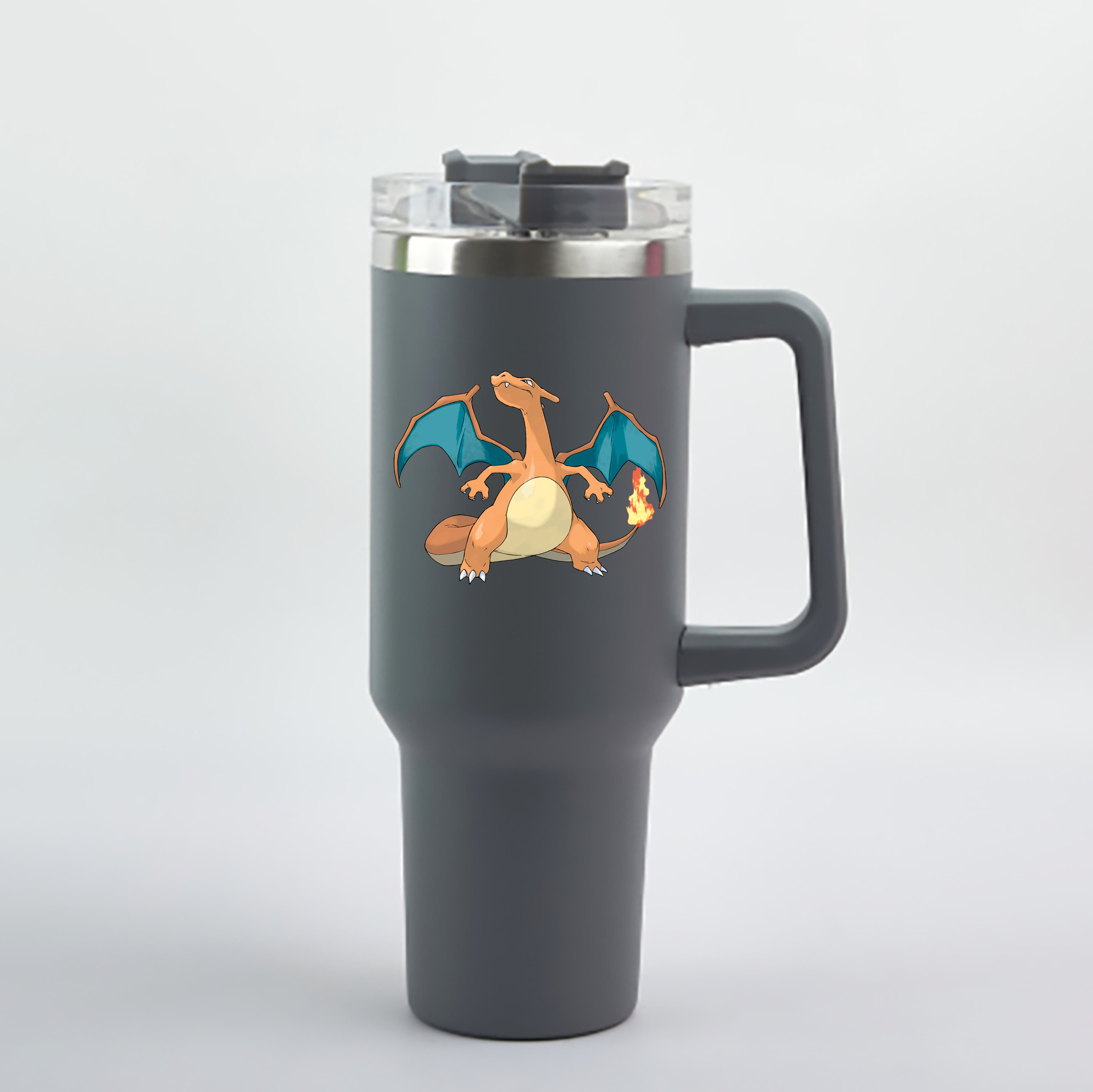 （画像用） ポケットモンスター Pokémon 1200mL車用タンブラー - クリスタルステッカー（プラスチックストロー付き）