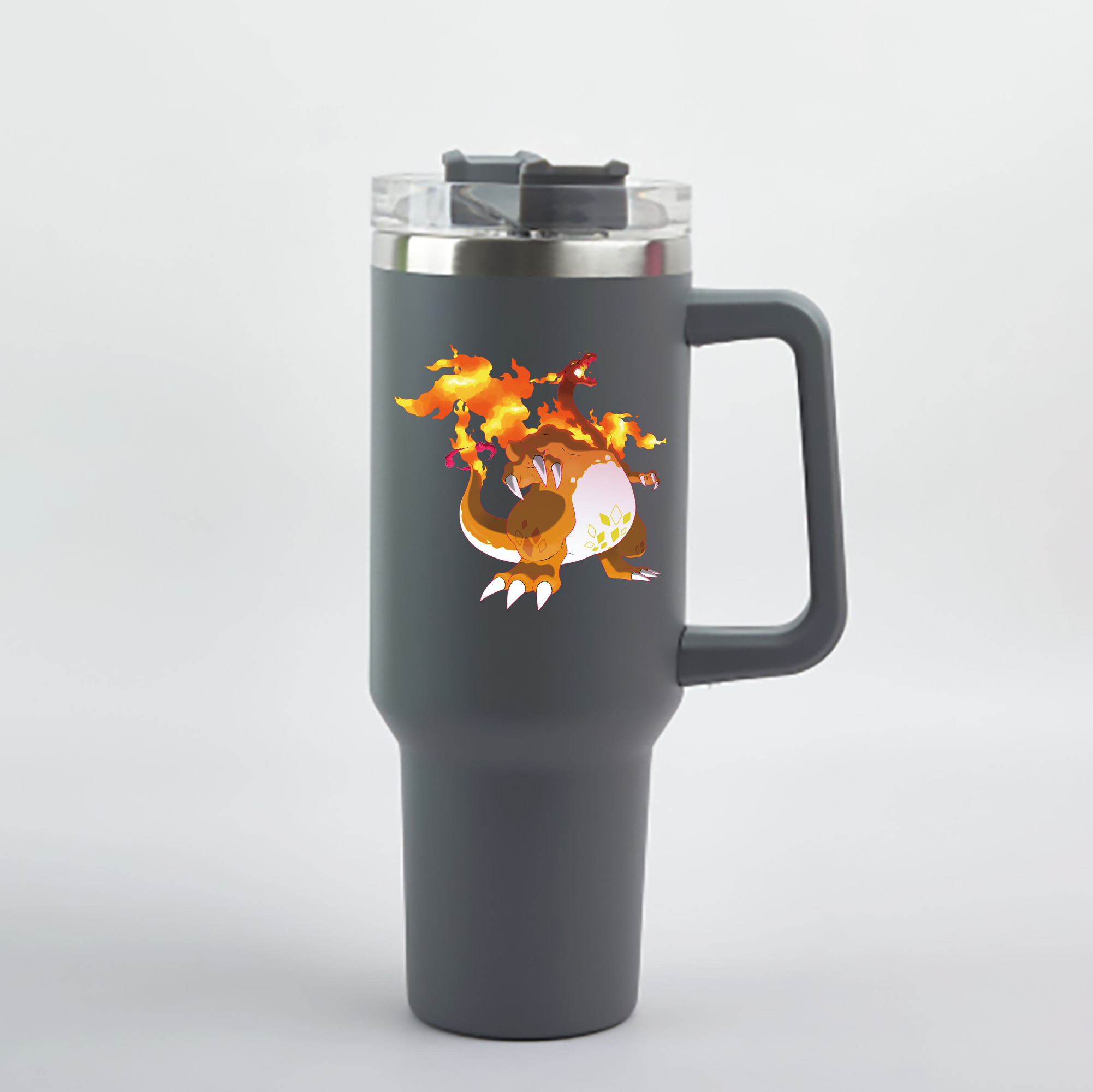 （画像用） ポケットモンスター Pokémon 1200mL車用タンブラー - クリスタルステッカー（プラスチックストロー付き）