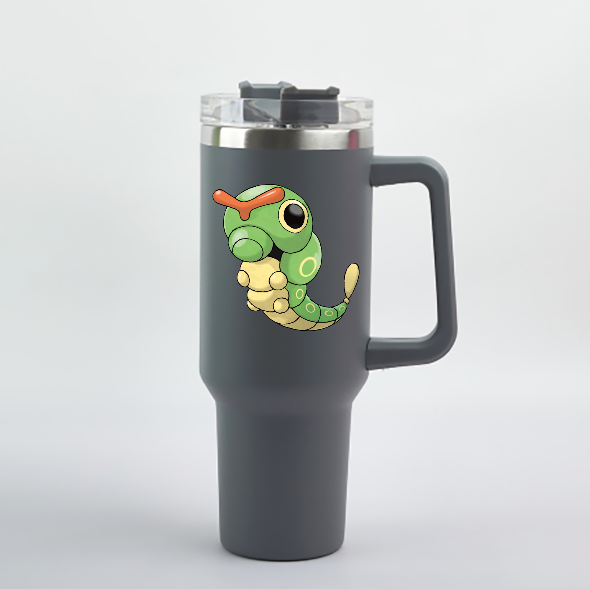 （画像用） ポケットモンスター Pokémon 1200mL車用タンブラー - クリスタルステッカー（プラスチックストロー付き）