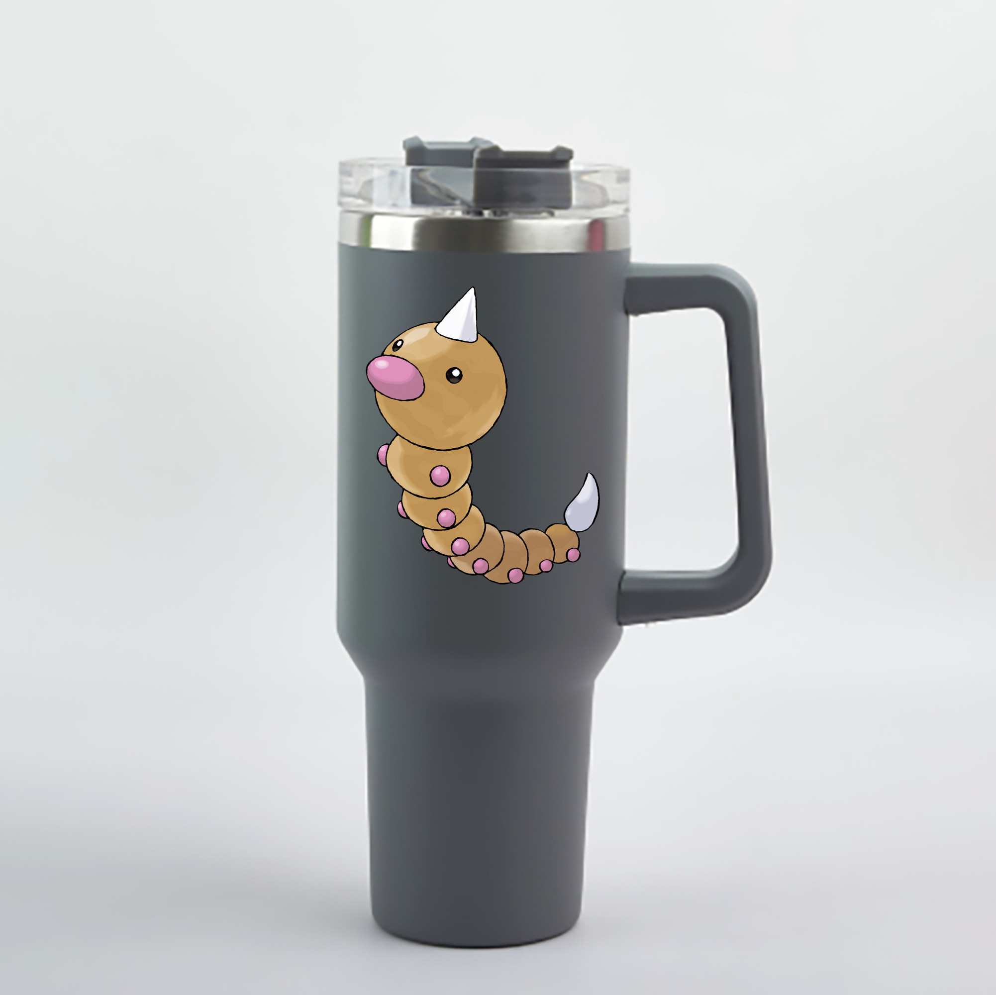 （画像用） ポケットモンスター Pokémon 1200mL車用タンブラー - クリスタルステッカー（プラスチックストロー付き）
