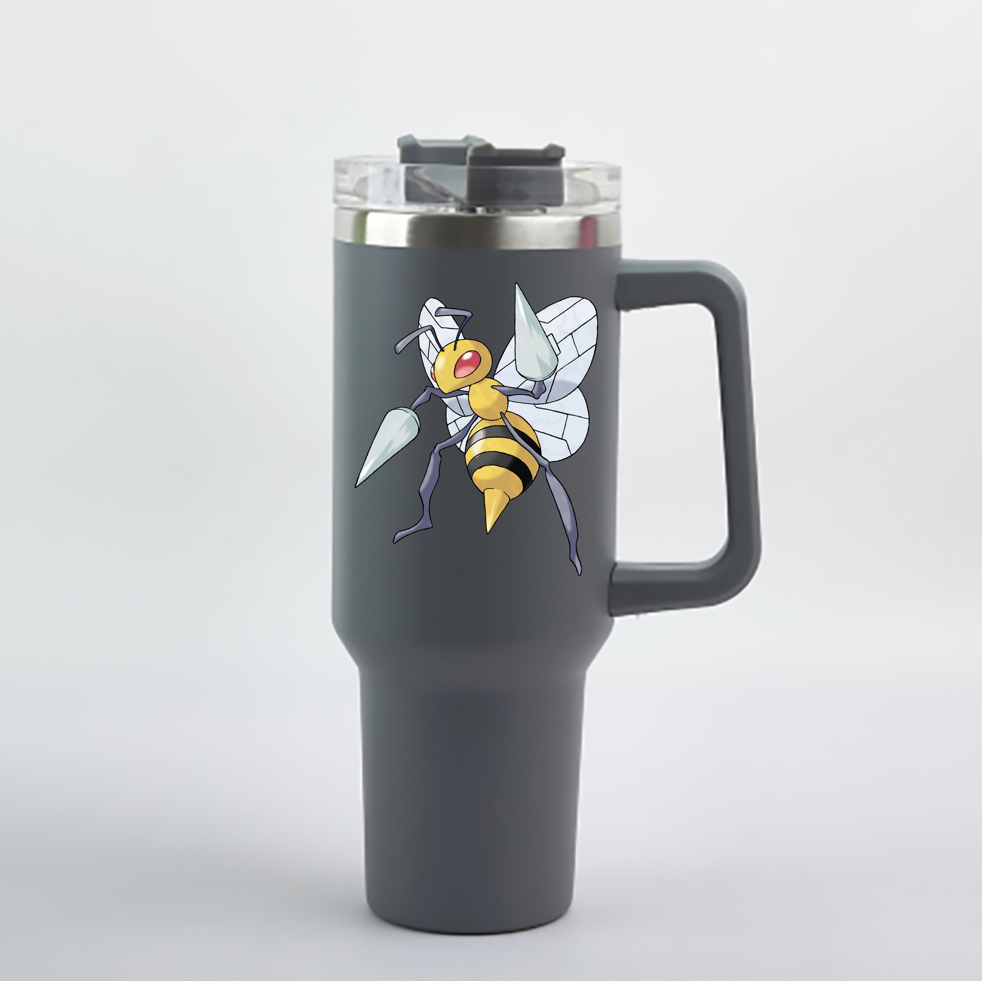 （画像用） ポケットモンスター Pokémon 1200mL車用タンブラー - クリスタルステッカー（プラスチックストロー付き）
