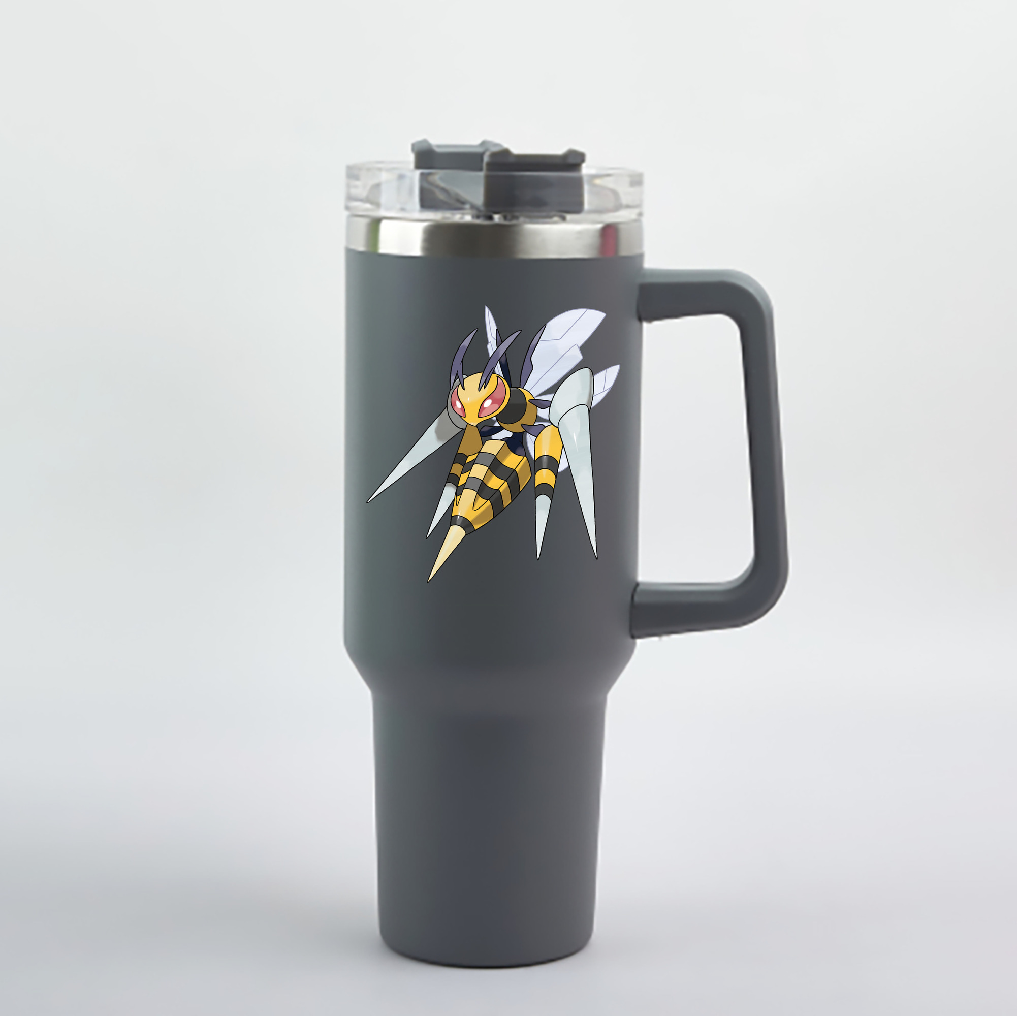 （画像用） ポケットモンスター Pokémon 1200mL車用タンブラー - クリスタルステッカー（プラスチックストロー付き）