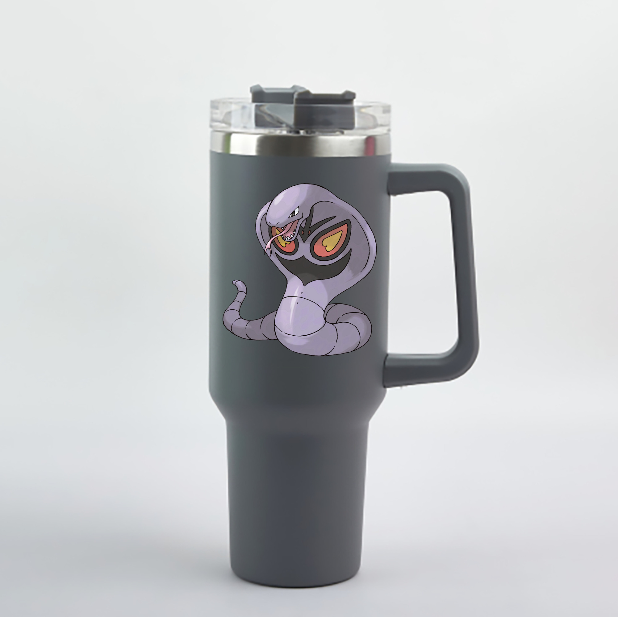 （画像用） ポケットモンスター Pokémon 1200mL車用タンブラー - クリスタルステッカー（プラスチックストロー付き）