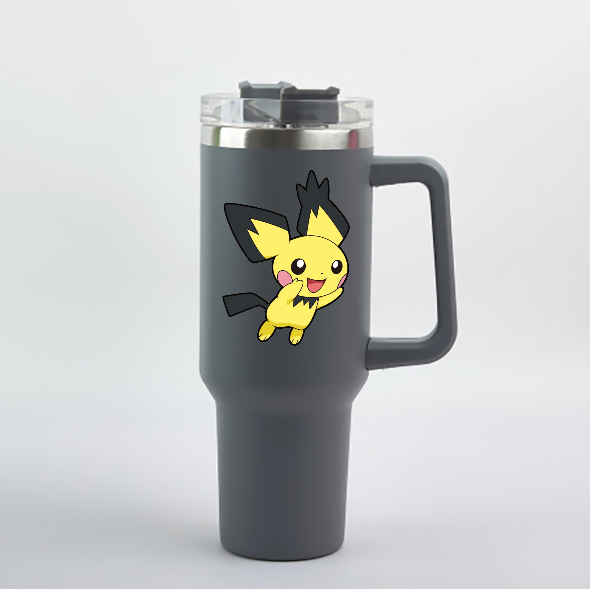 （画像用） ポケットモンスター Pokémon 1200mL車用タンブラー - クリスタルステッカー（プラスチックストロー付き）