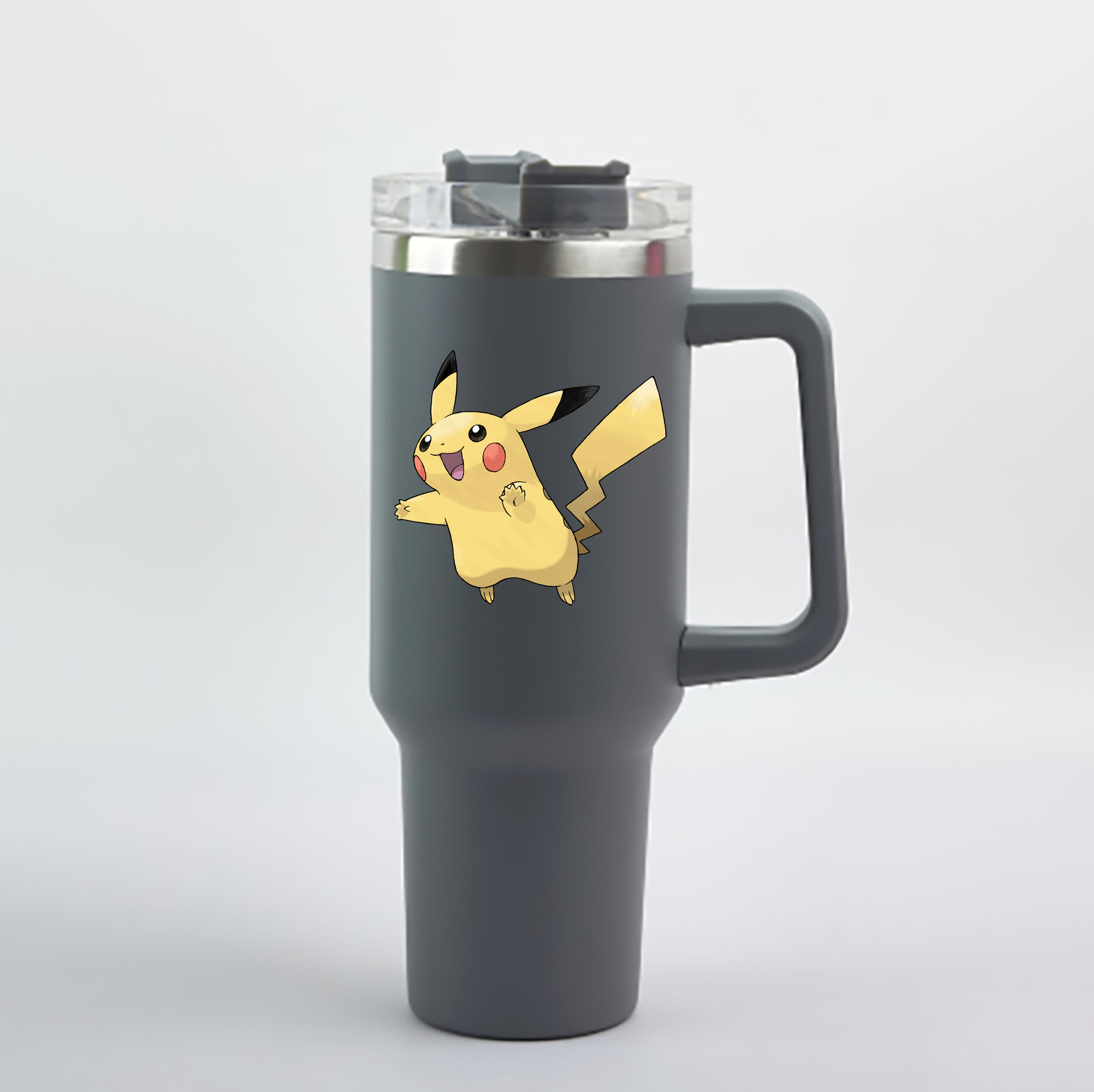 （画像用） ポケットモンスター Pokémon 1200mL車用タンブラー - クリスタルステッカー（プラスチックストロー付き）