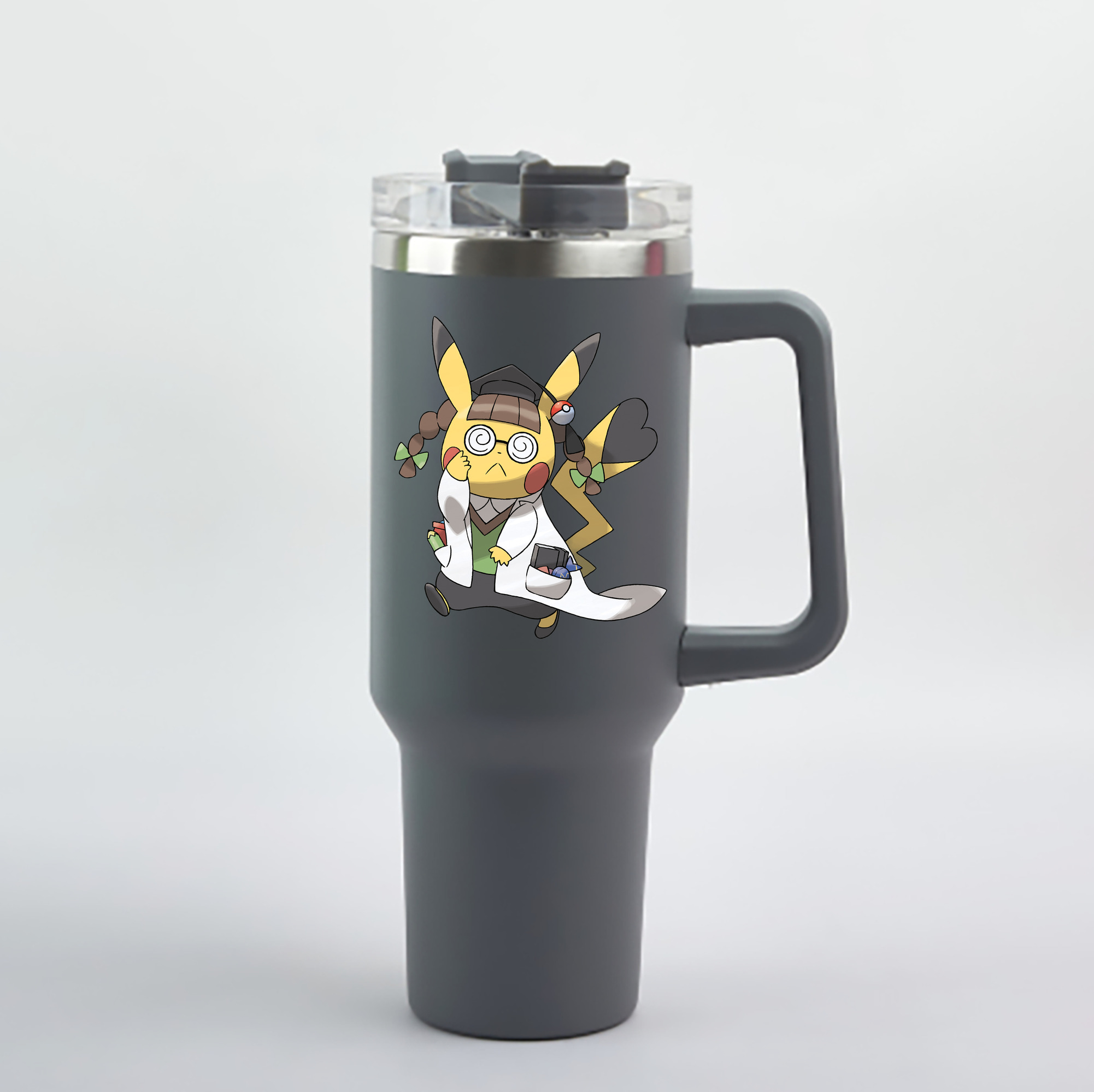 （画像用） ポケットモンスター Pokémon 1200mL車用タンブラー - クリスタルステッカー（プラスチックストロー付き）