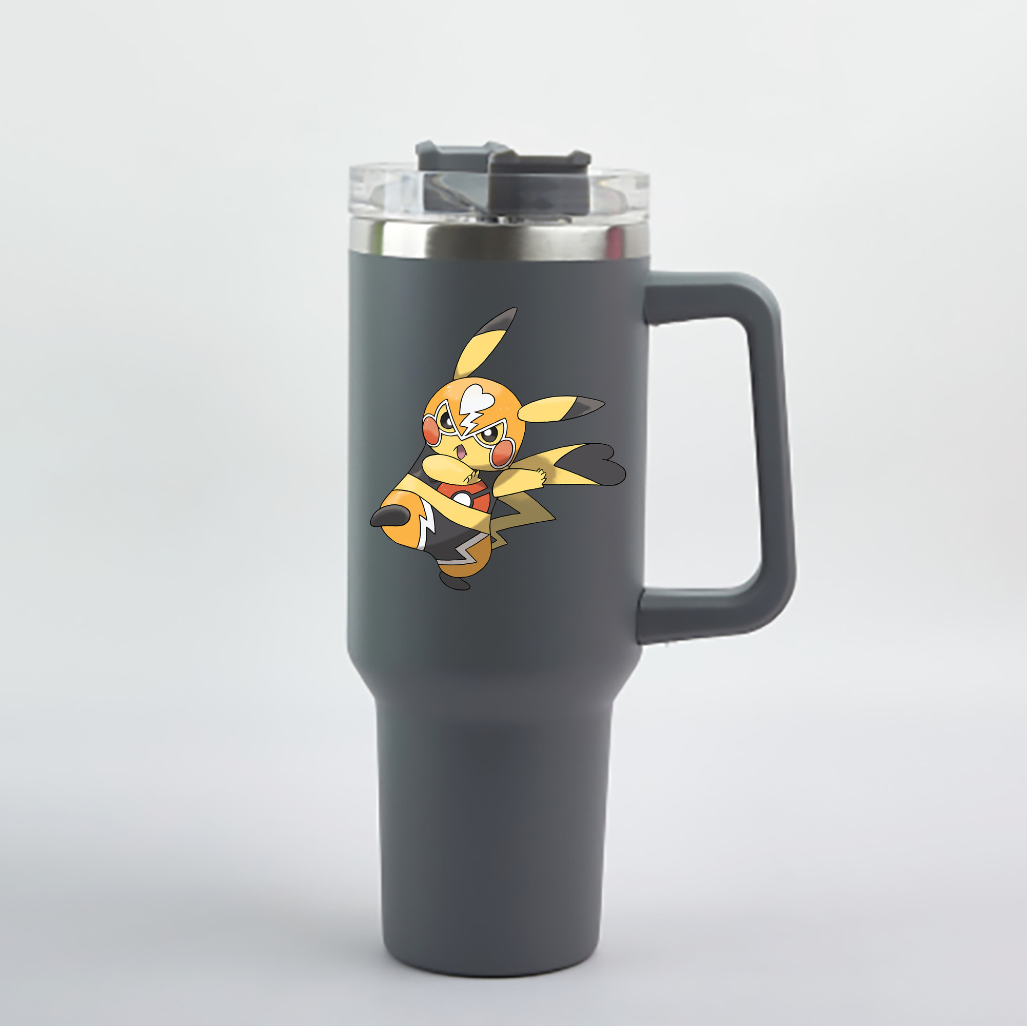 （画像用） ポケットモンスター Pokémon 1200mL車用タンブラー - クリスタルステッカー（プラスチックストロー付き）