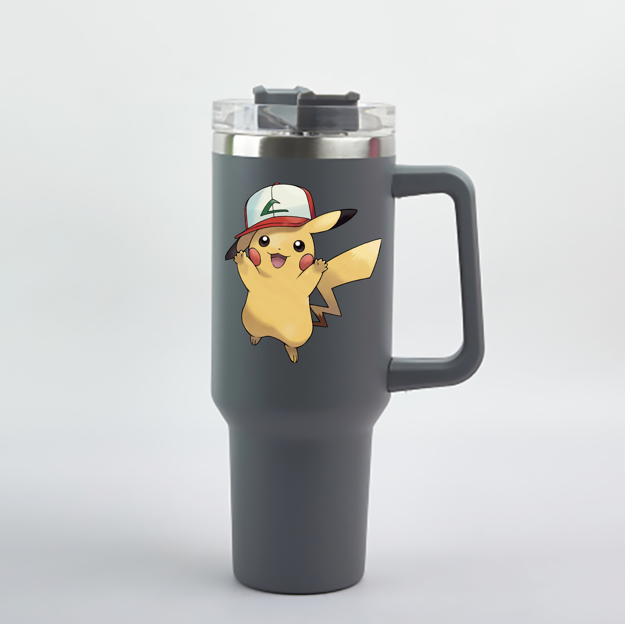 （画像用） ポケットモンスター Pokémon 1200mL車用タンブラー - クリスタルステッカー（プラスチックストロー付き）