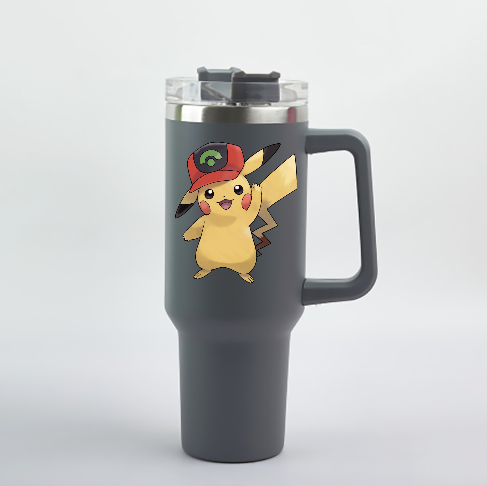 （画像用） ポケットモンスター Pokémon 1200mL車用タンブラー - クリスタルステッカー（プラスチックストロー付き）