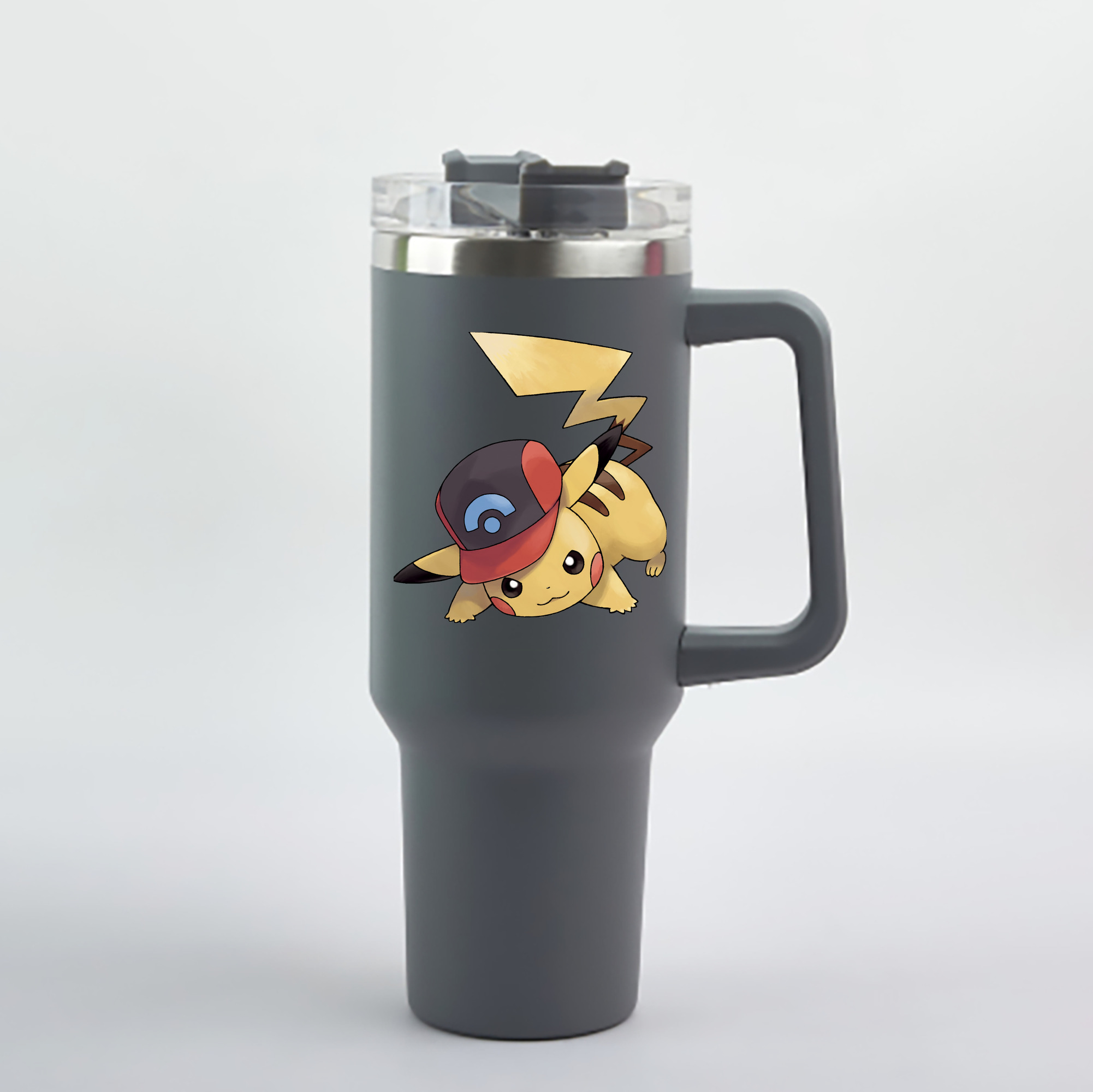 （画像用） ポケットモンスター Pokémon 1200mL車用タンブラー - クリスタルステッカー（プラスチックストロー付き）
