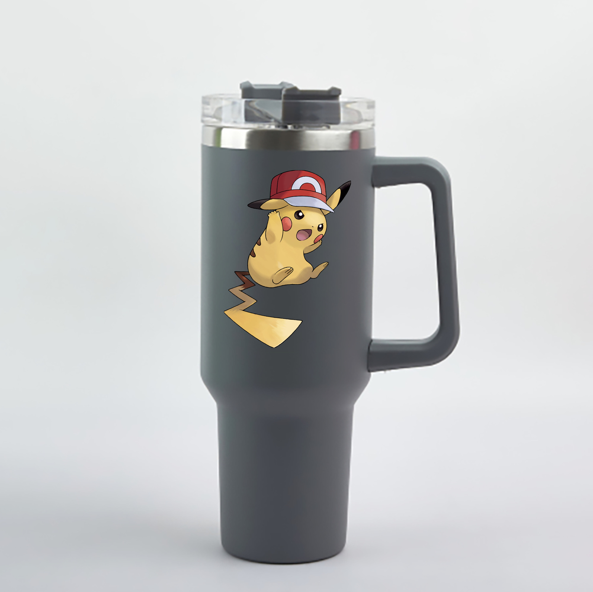 （画像用） ポケットモンスター Pokémon 1200mL車用タンブラー - クリスタルステッカー（プラスチックストロー付き）
