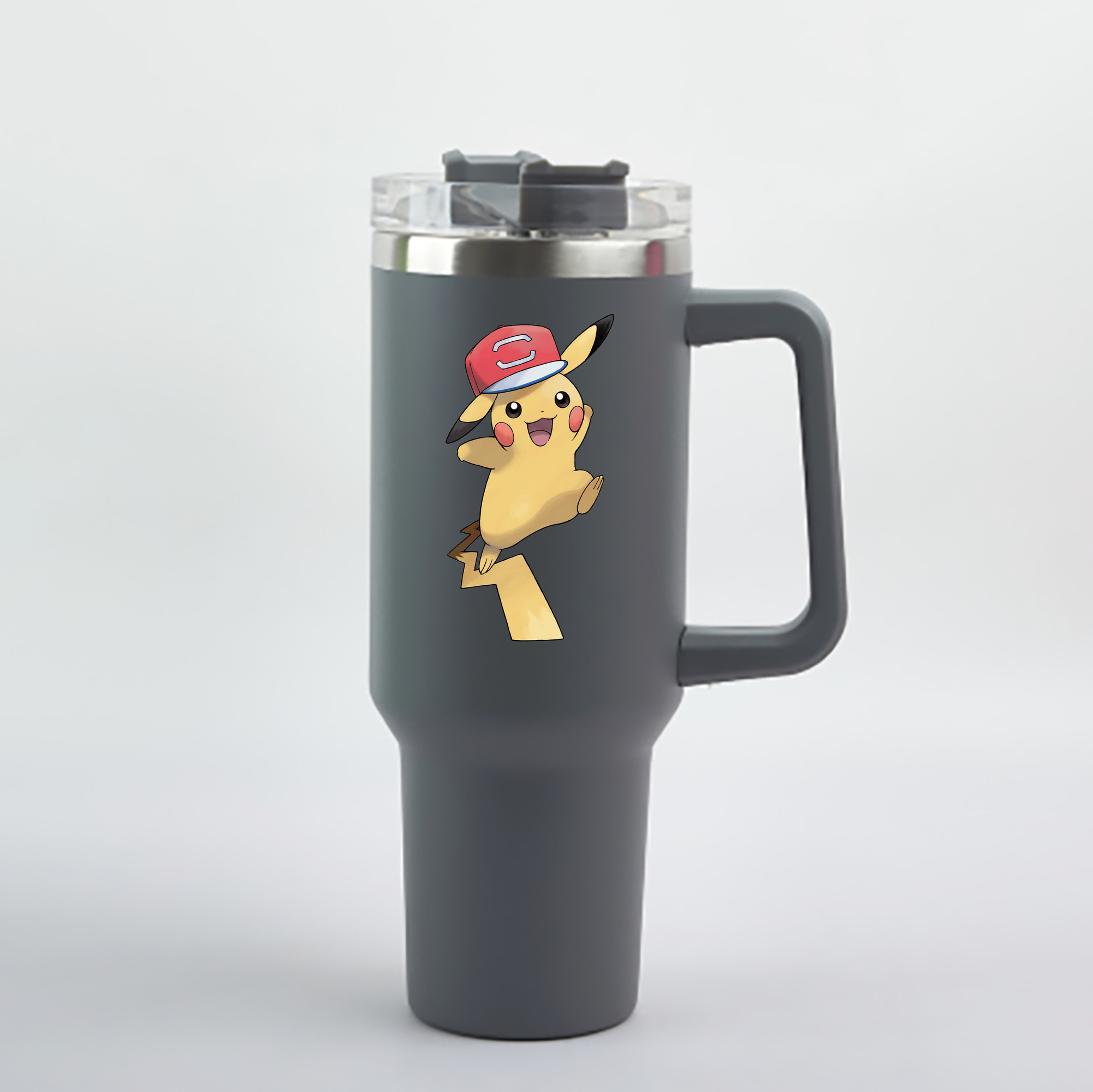 （画像用） ポケットモンスター Pokémon 1200mL車用タンブラー - クリスタルステッカー（プラスチックストロー付き）