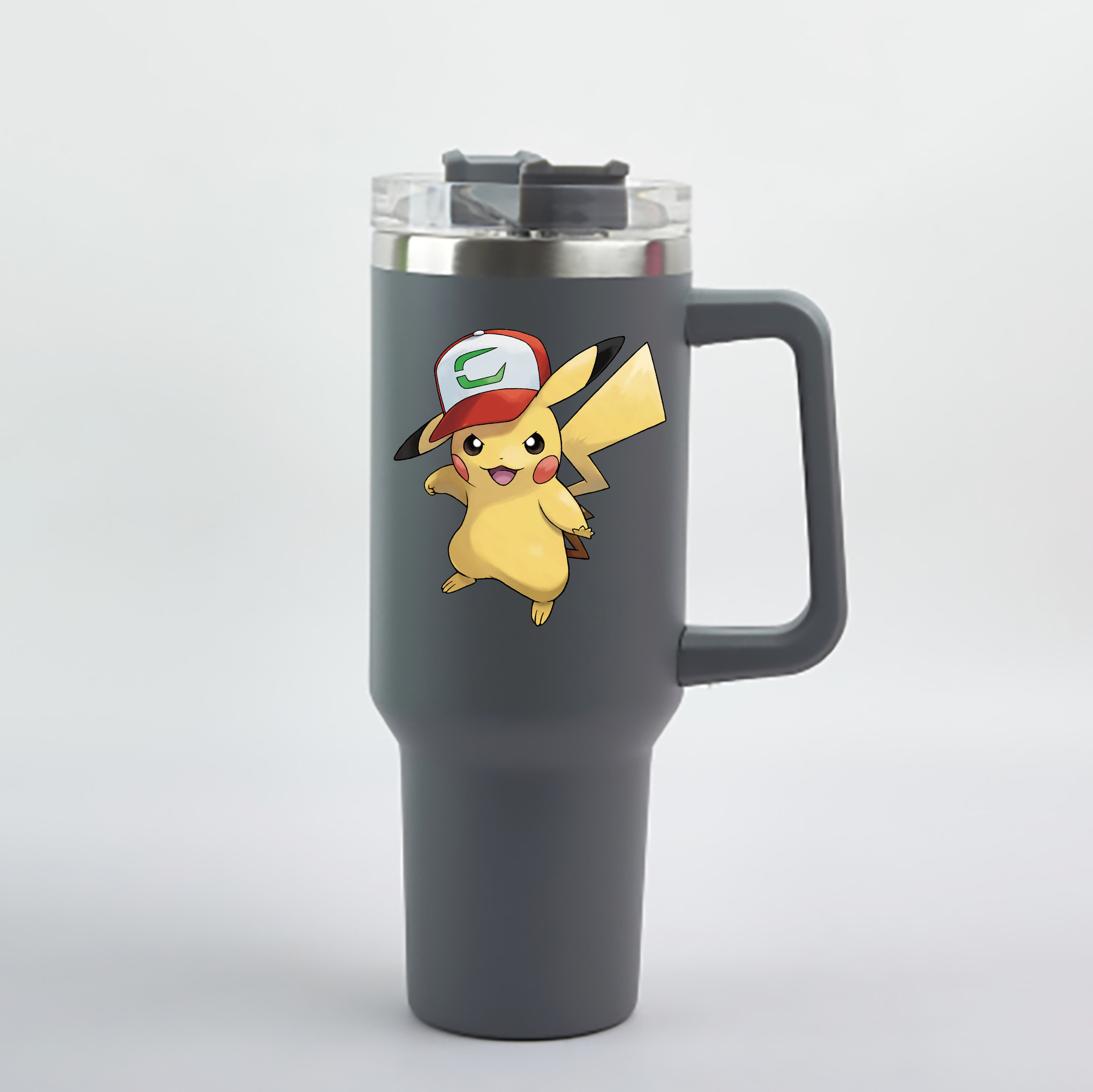 （画像用） ポケットモンスター Pokémon 1200mL車用タンブラー - クリスタルステッカー（プラスチックストロー付き）