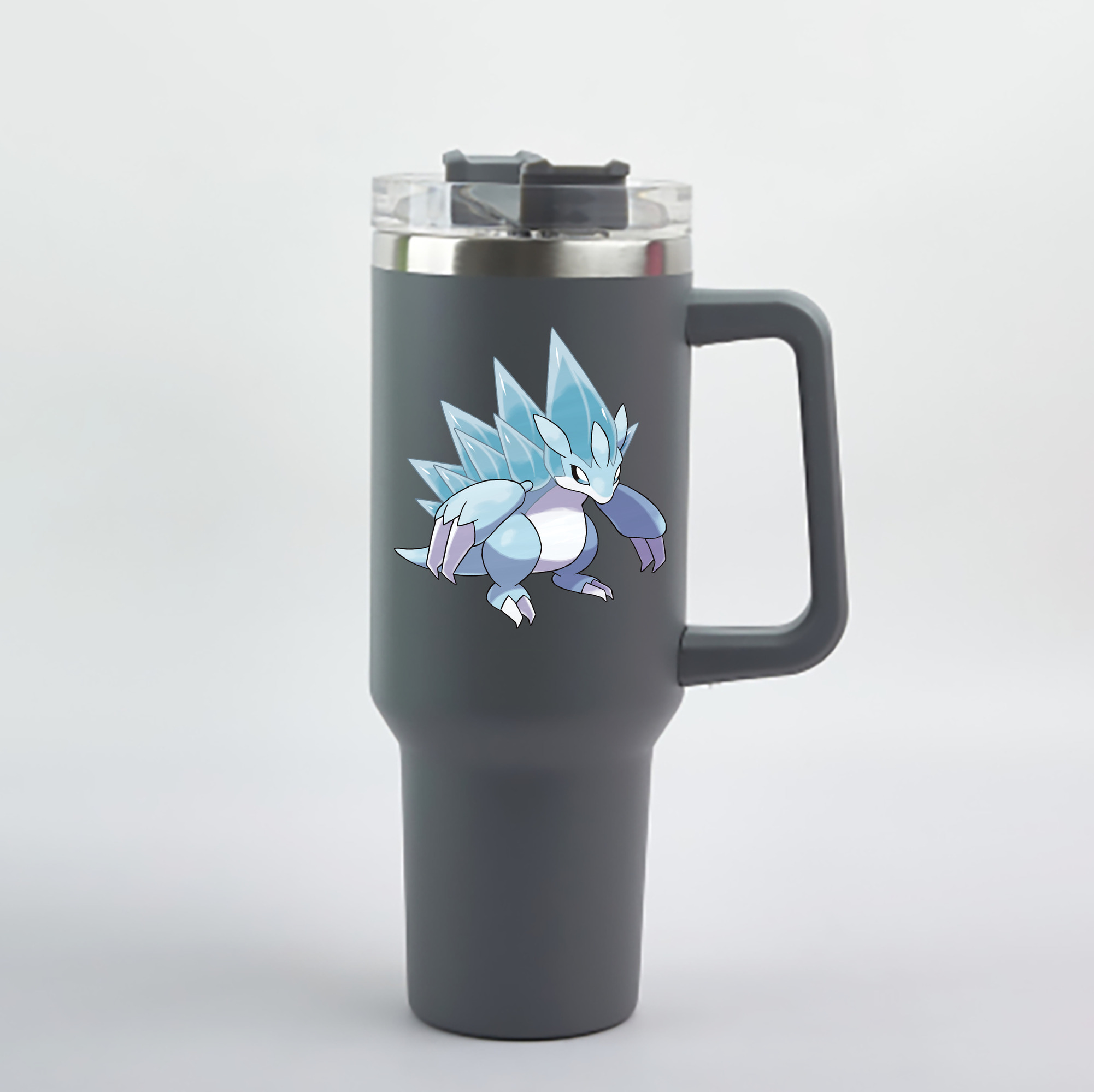 （画像用） ポケットモンスター Pokémon 1200mL車用タンブラー - クリスタルステッカー（プラスチックストロー付き）
