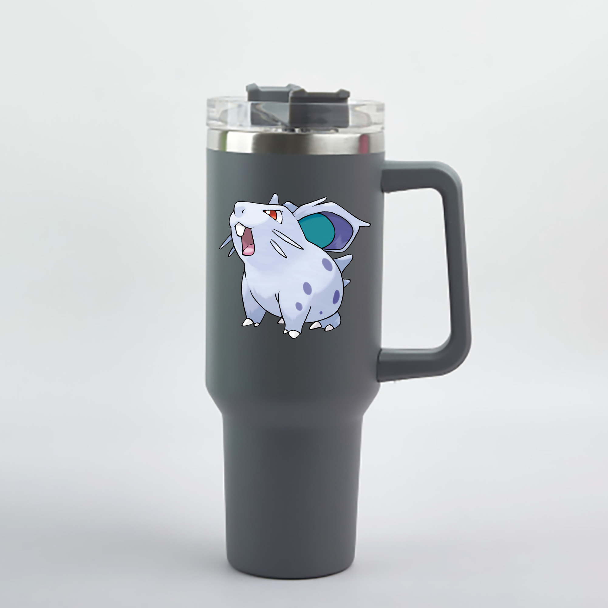（画像用） ポケットモンスター Pokémon 1200mL車用タンブラー - クリスタルステッカー（プラスチックストロー付き）