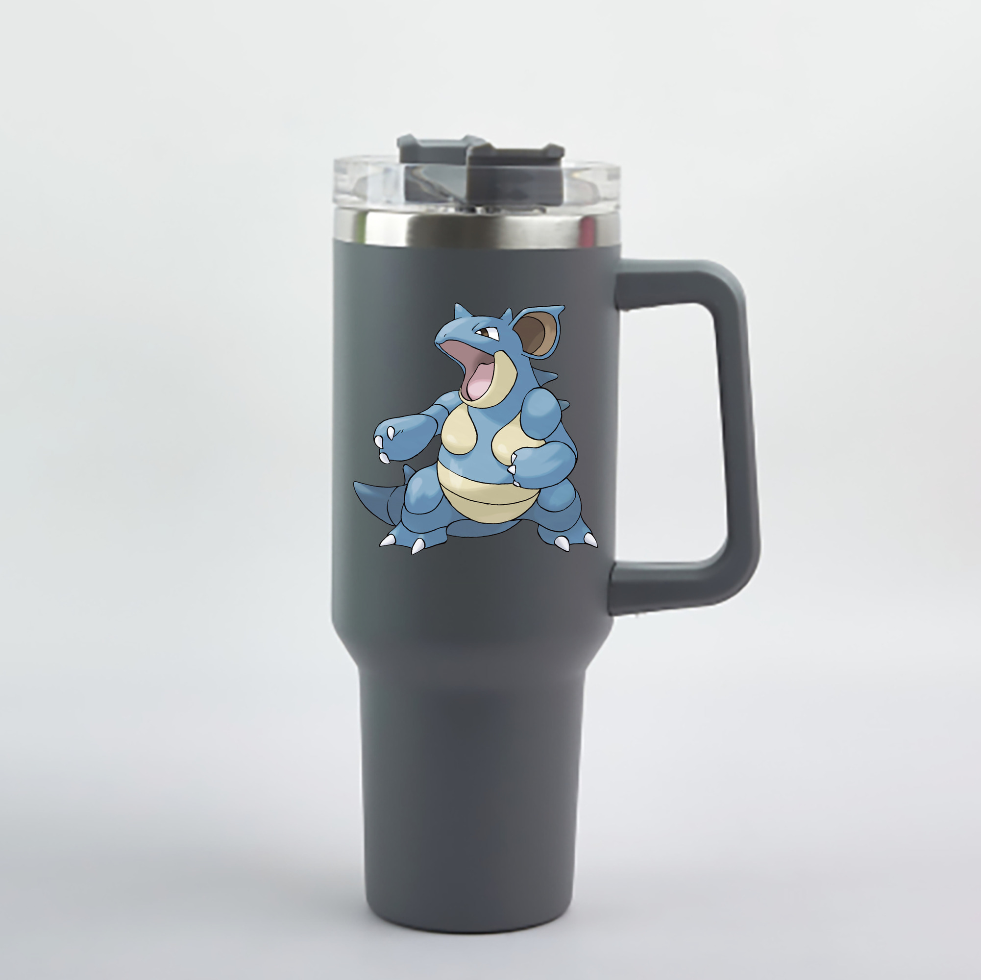 （画像用） ポケットモンスター Pokémon 1200mL車用タンブラー - クリスタルステッカー（プラスチックストロー付き）
