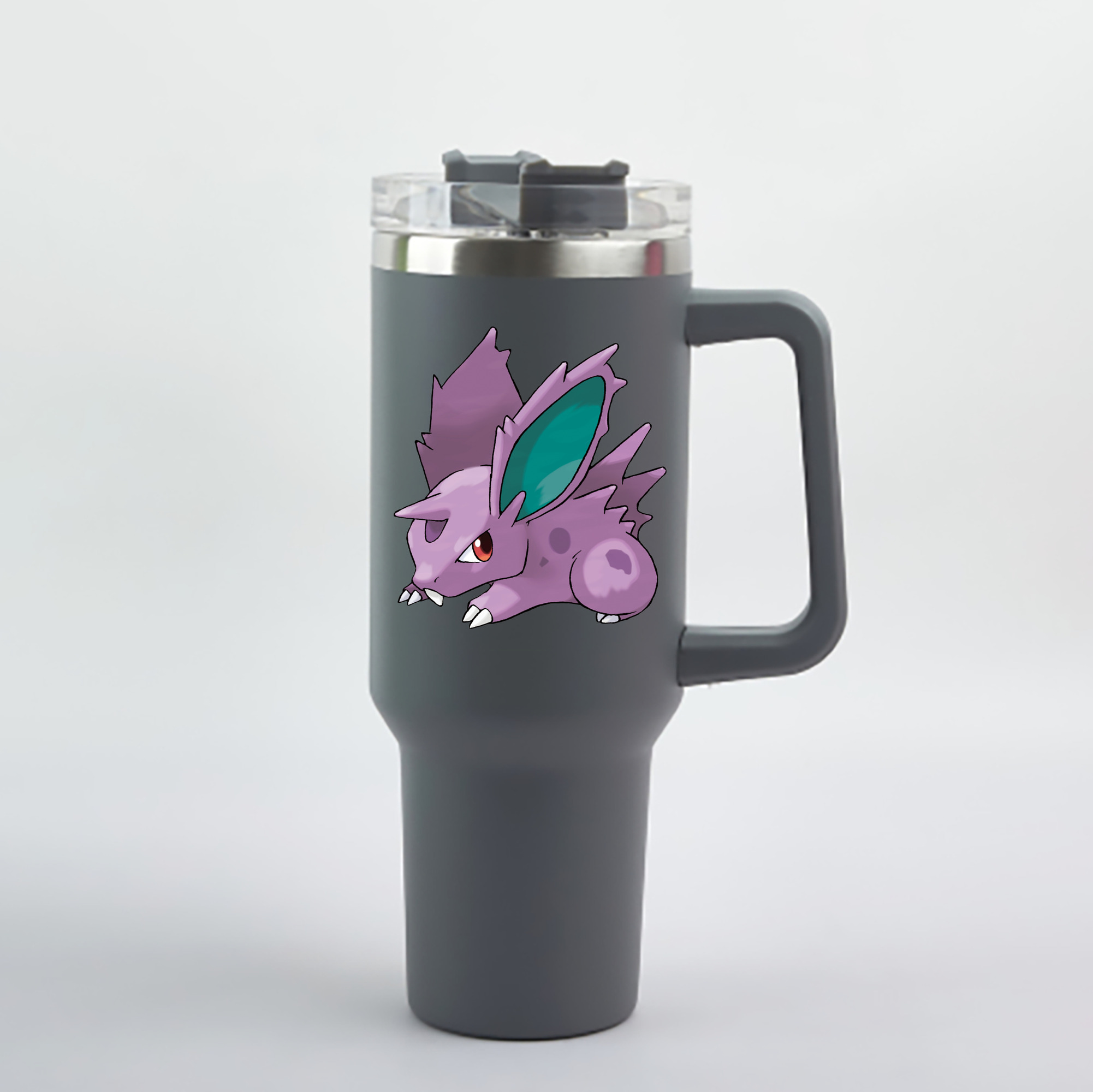 （画像用） ポケットモンスター Pokémon 1200mL車用タンブラー - クリスタルステッカー（プラスチックストロー付き）