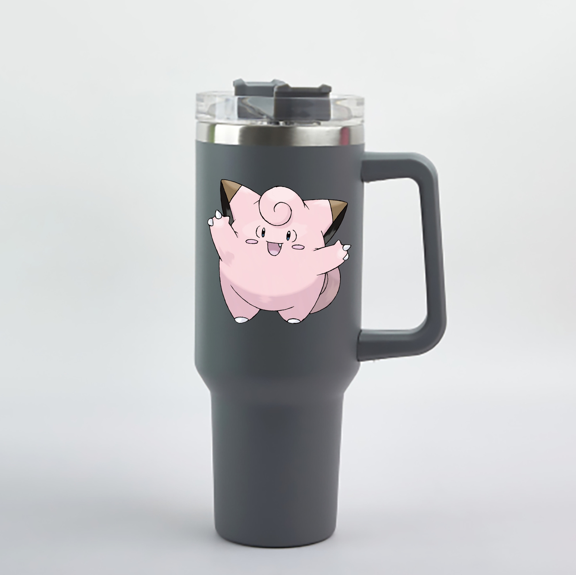 （画像用） ポケットモンスター Pokémon 1200mL車用タンブラー - クリスタルステッカー（プラスチックストロー付き）